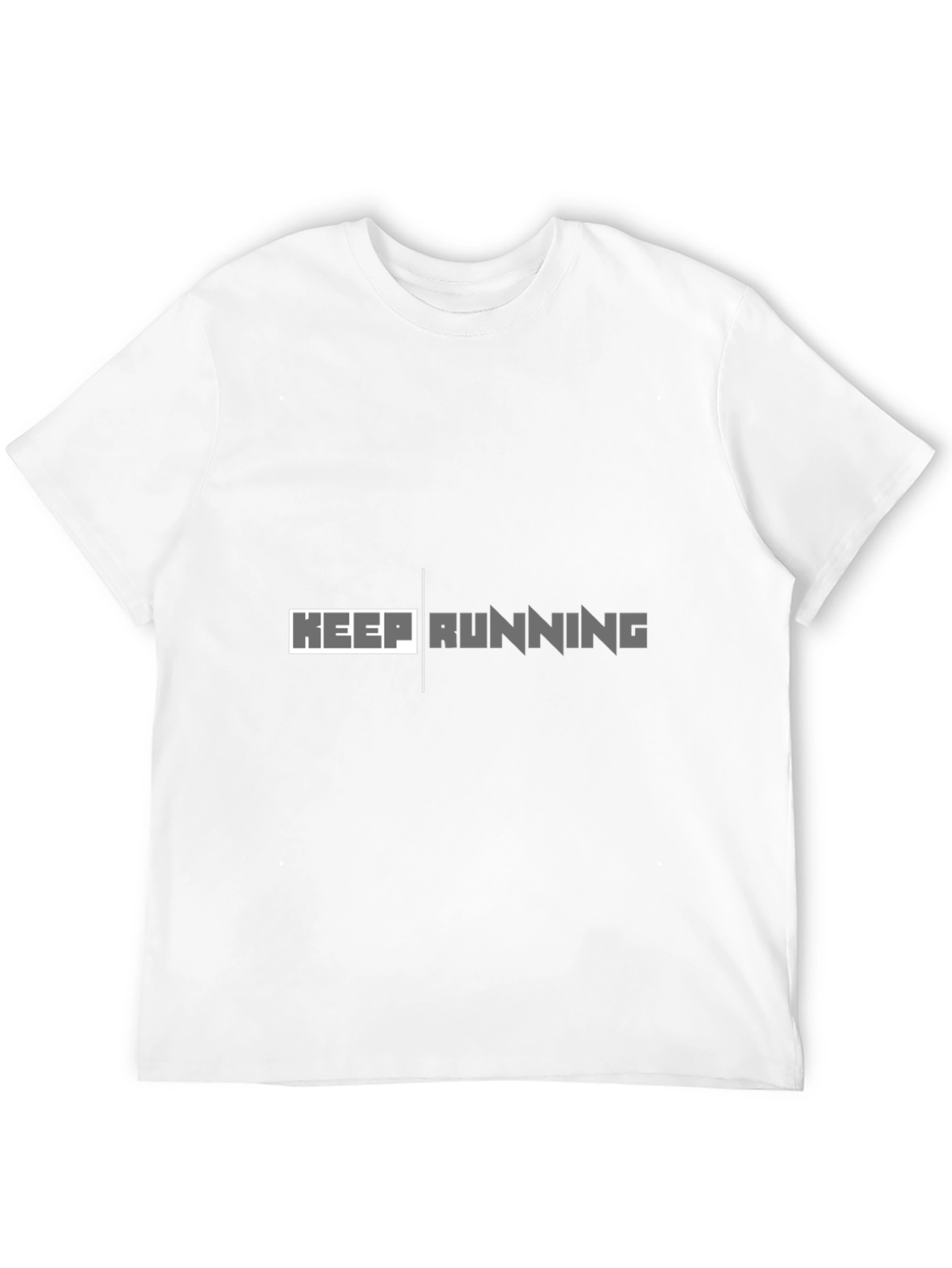 Keep Running Graphic Tee - Black Cotton
