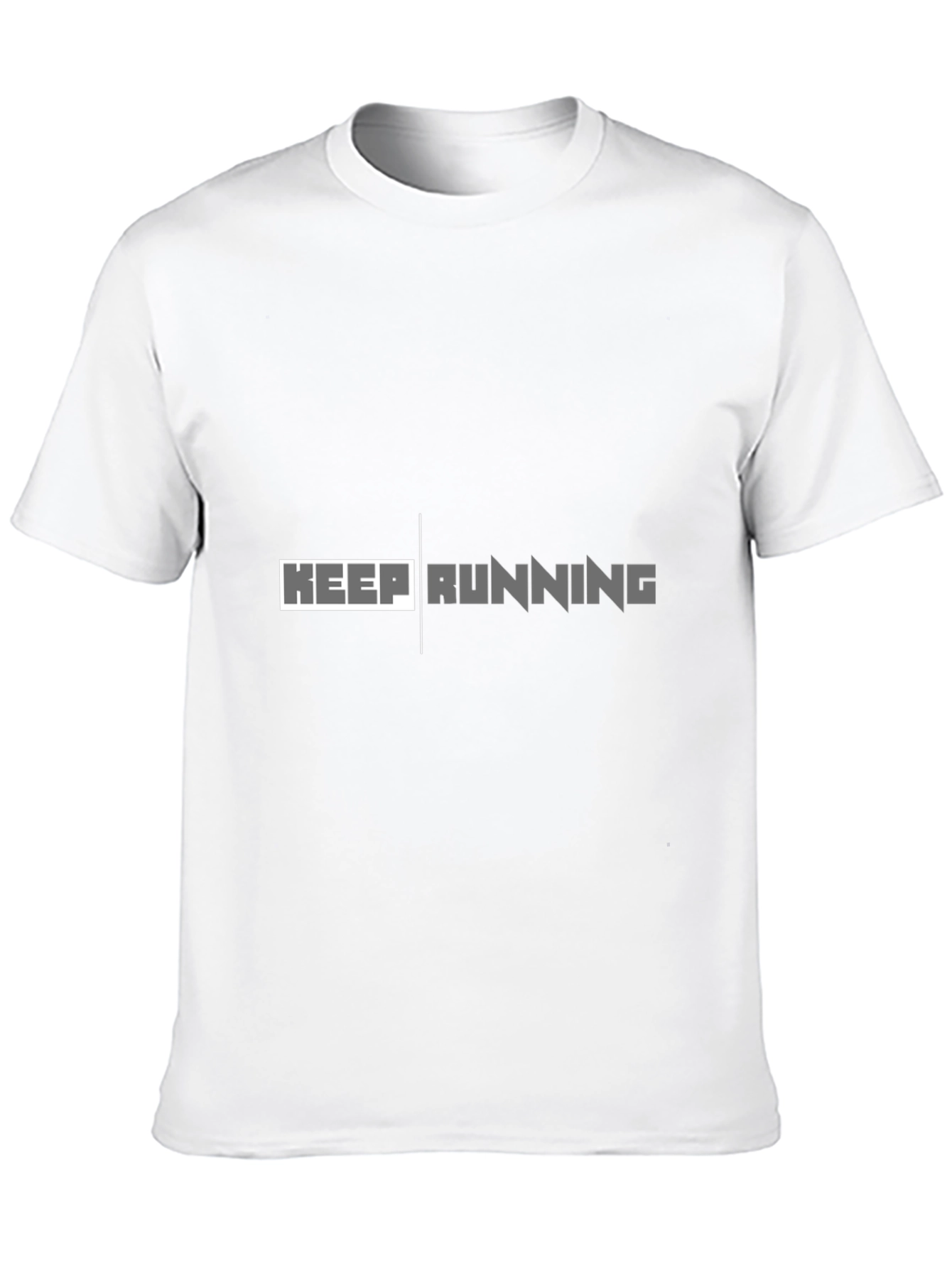 Keep Running Graphic Tee - Black Cotton