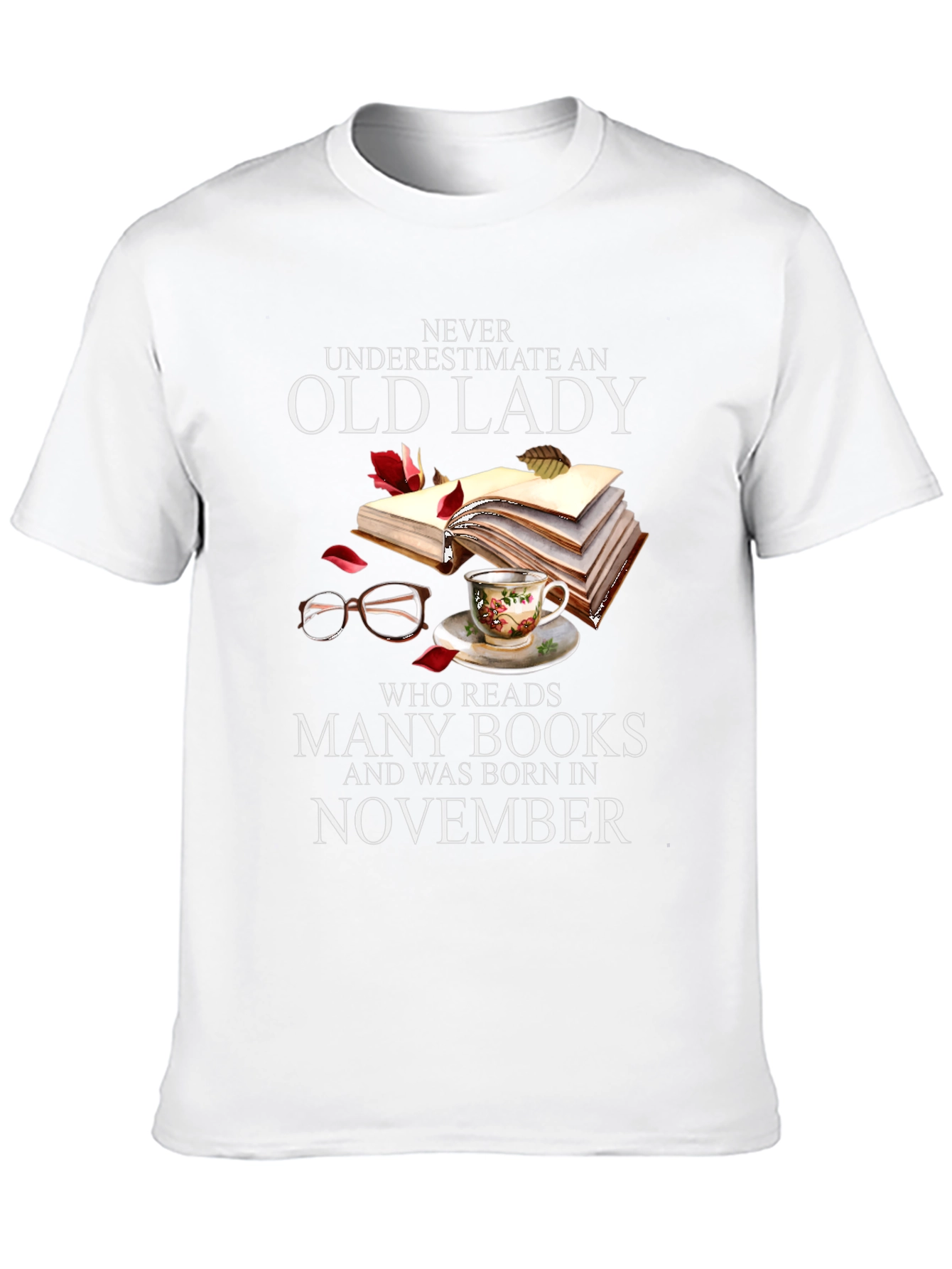 Never Underestimate Old Lady Who Reads T-Shirt