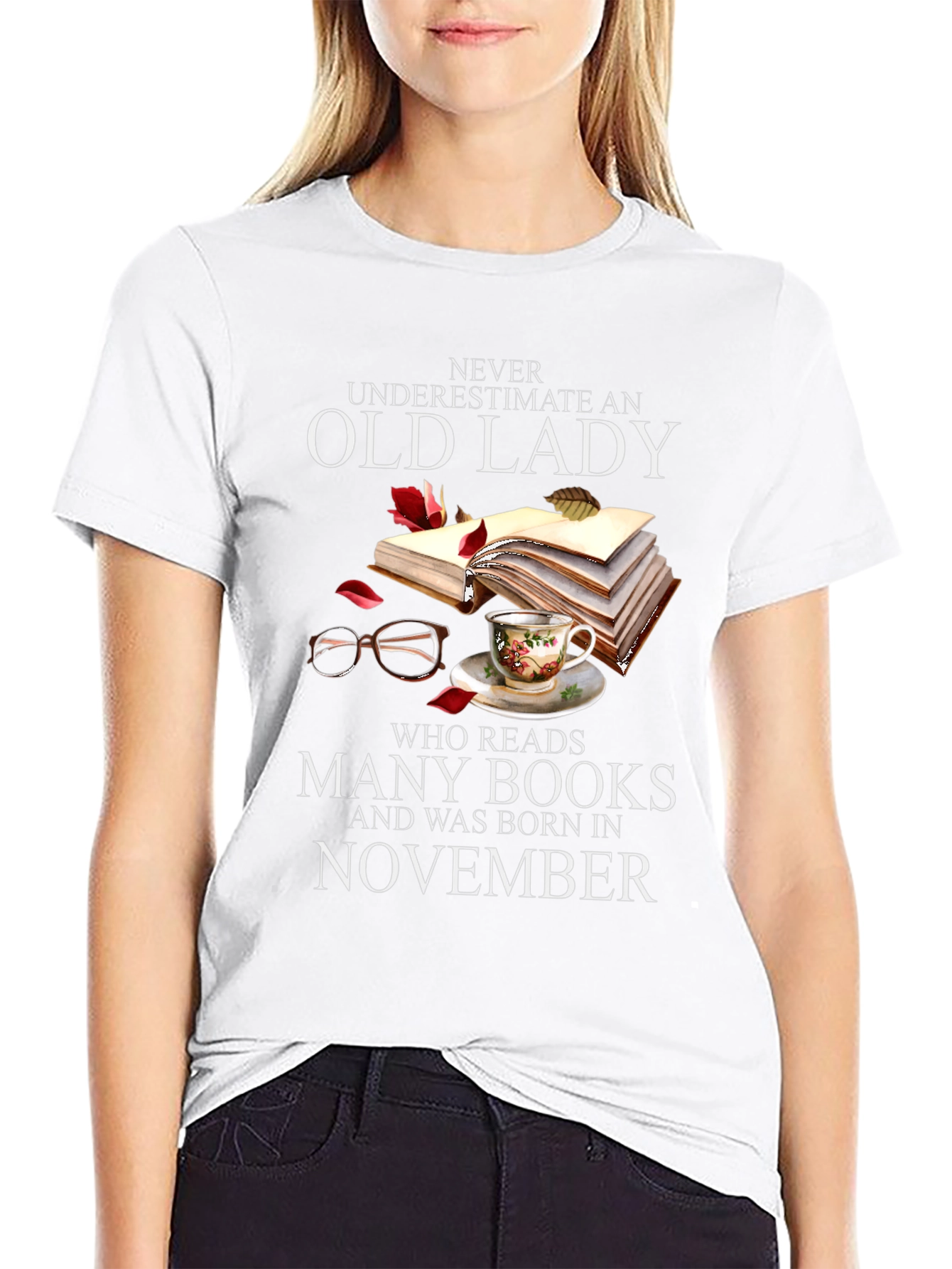 Never Underestimate Old Lady Who Reads T-Shirt