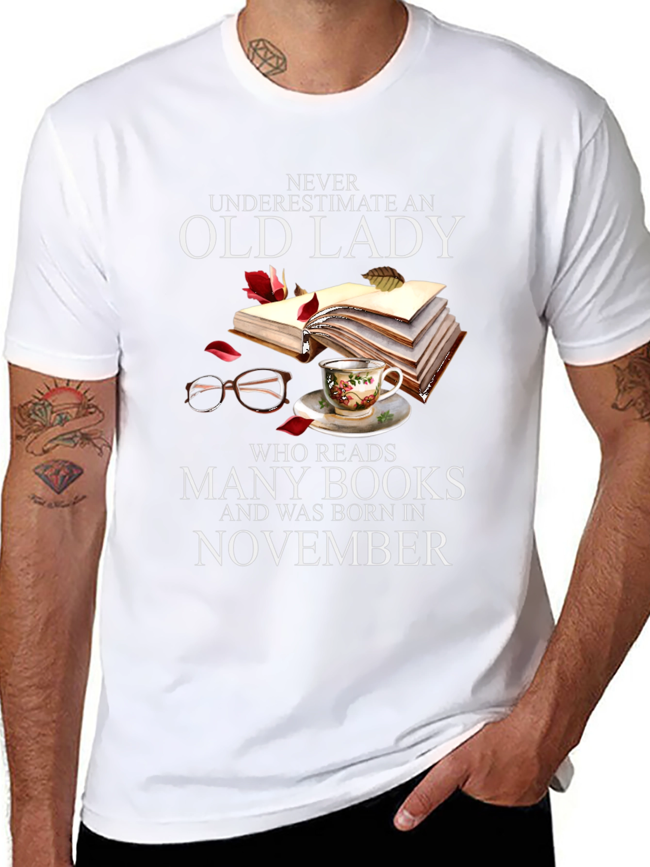 Never Underestimate Old Lady Who Reads T-Shirt