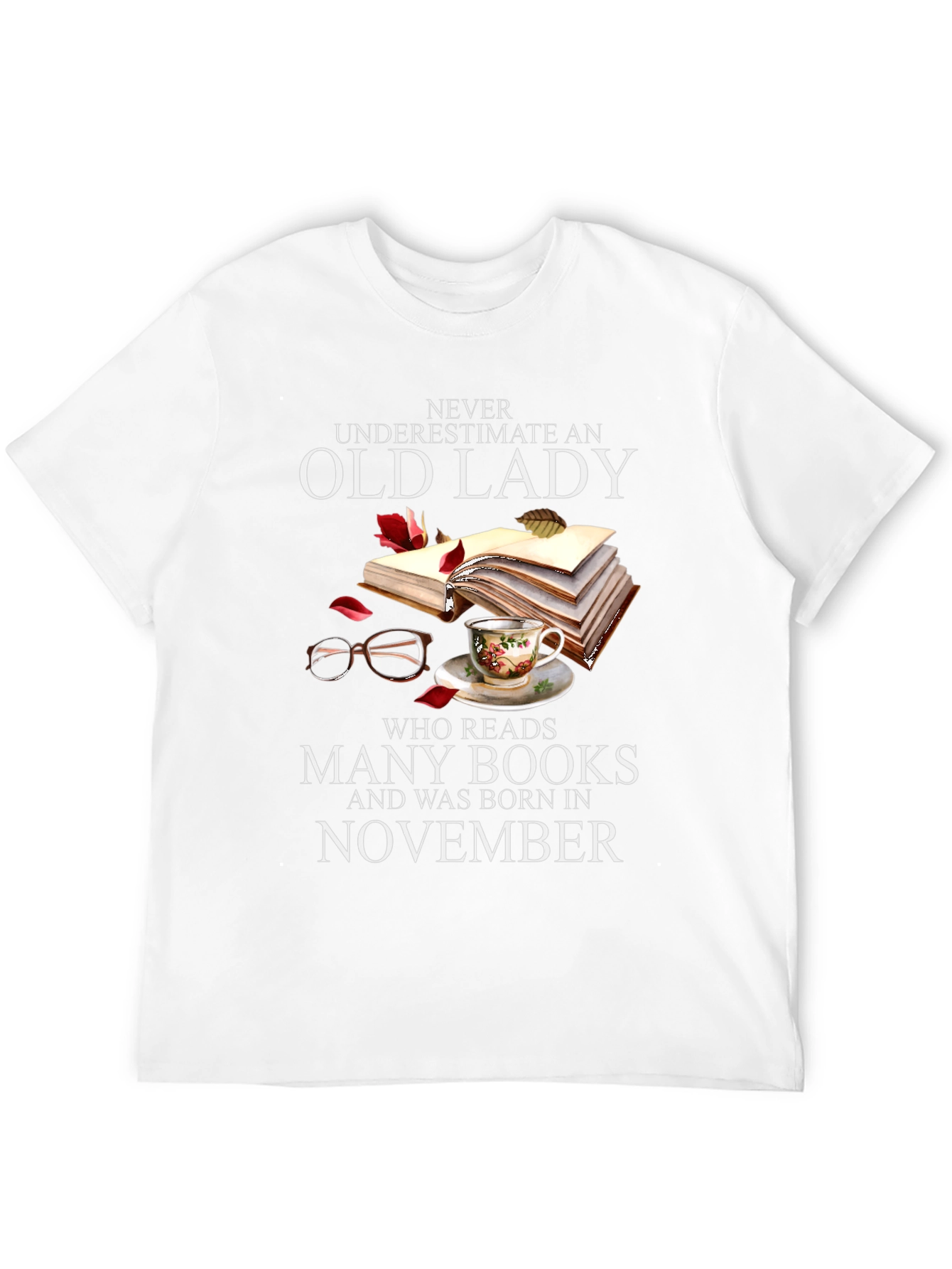 Never Underestimate Old Lady Who Reads T-Shirt