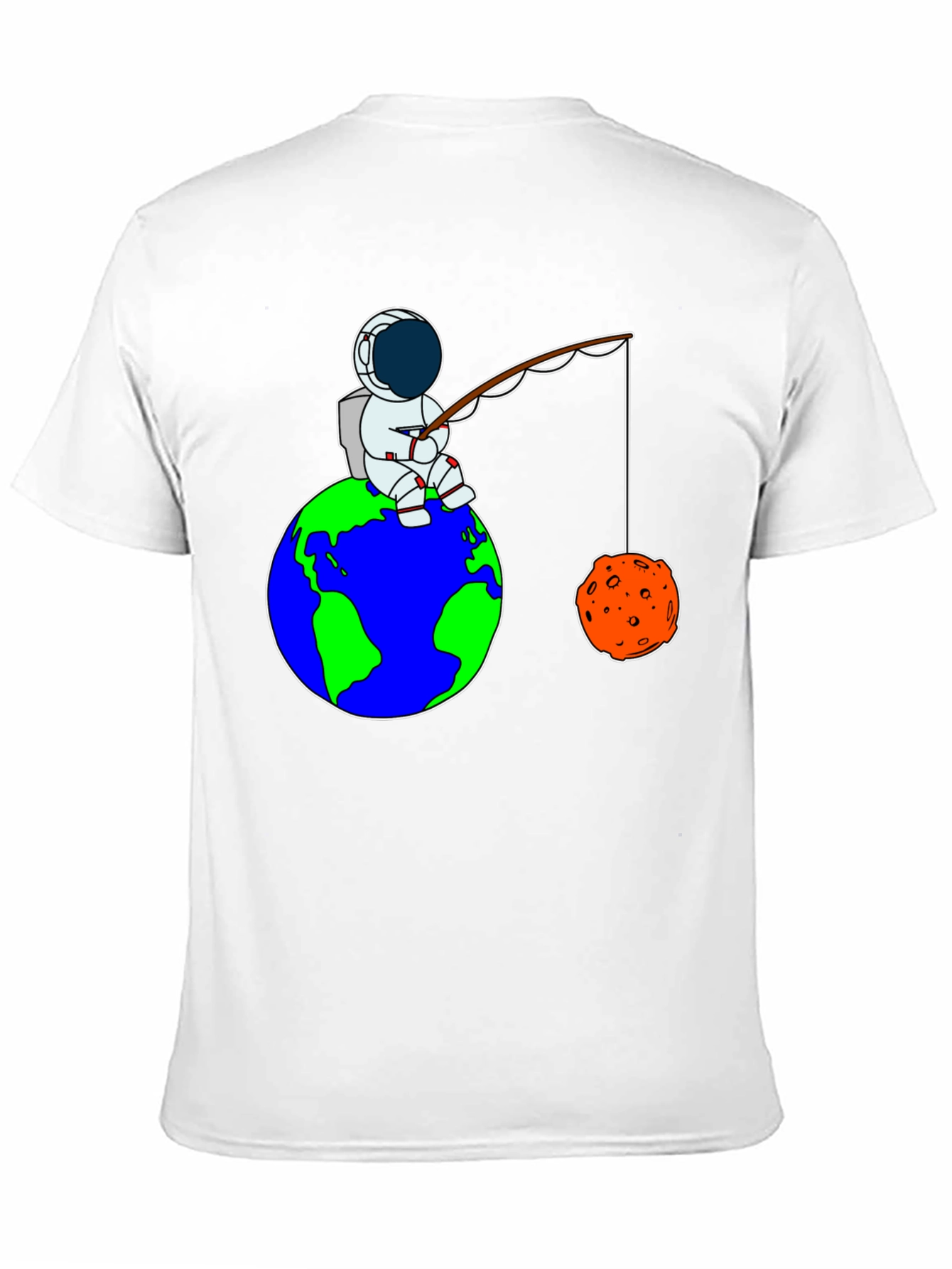Astronaut Fishing on Earth Graphic T-Shirt