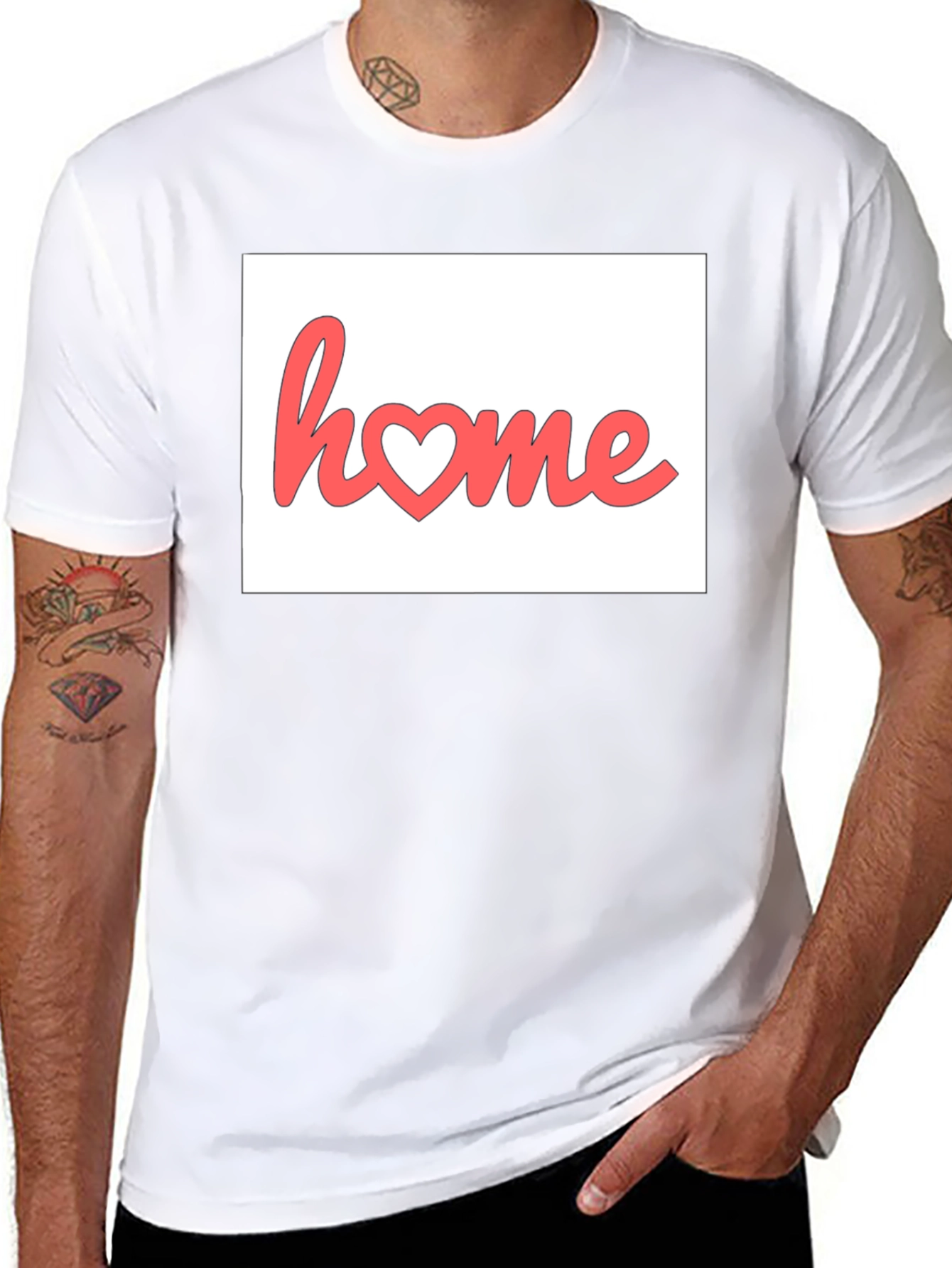 Home Heart Graphic Black T-Shirt