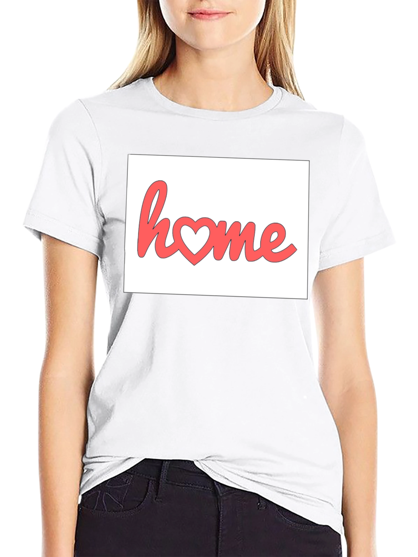 Home Heart Graphic Black T-Shirt