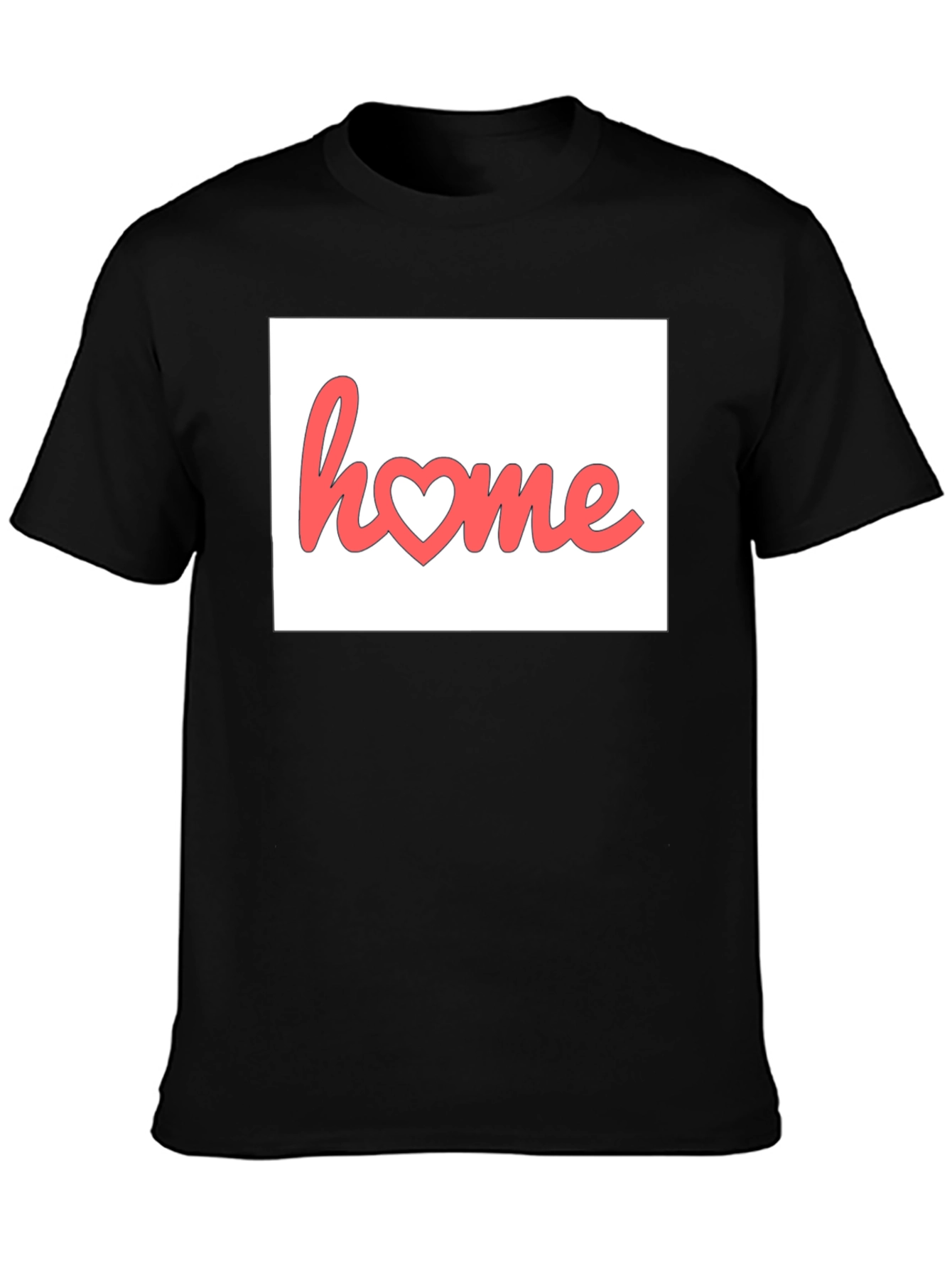 Home Heart Graphic Black T-Shirt