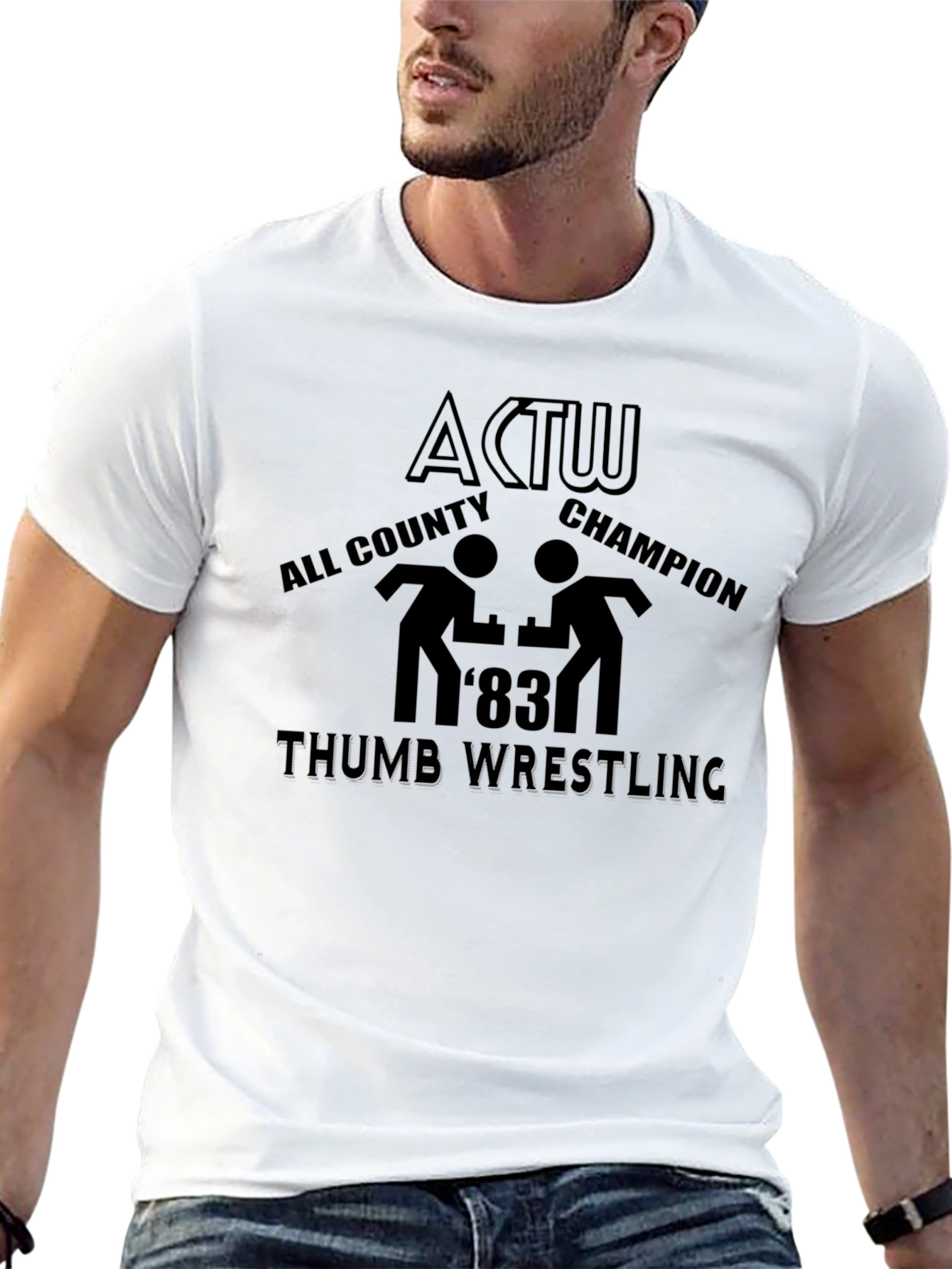 ACTW Thumb Wrestling 83 Black T-Shirt