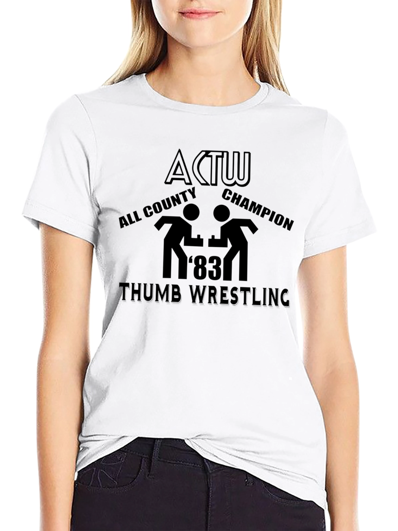 ACTW Thumb Wrestling 83 Black T-Shirt