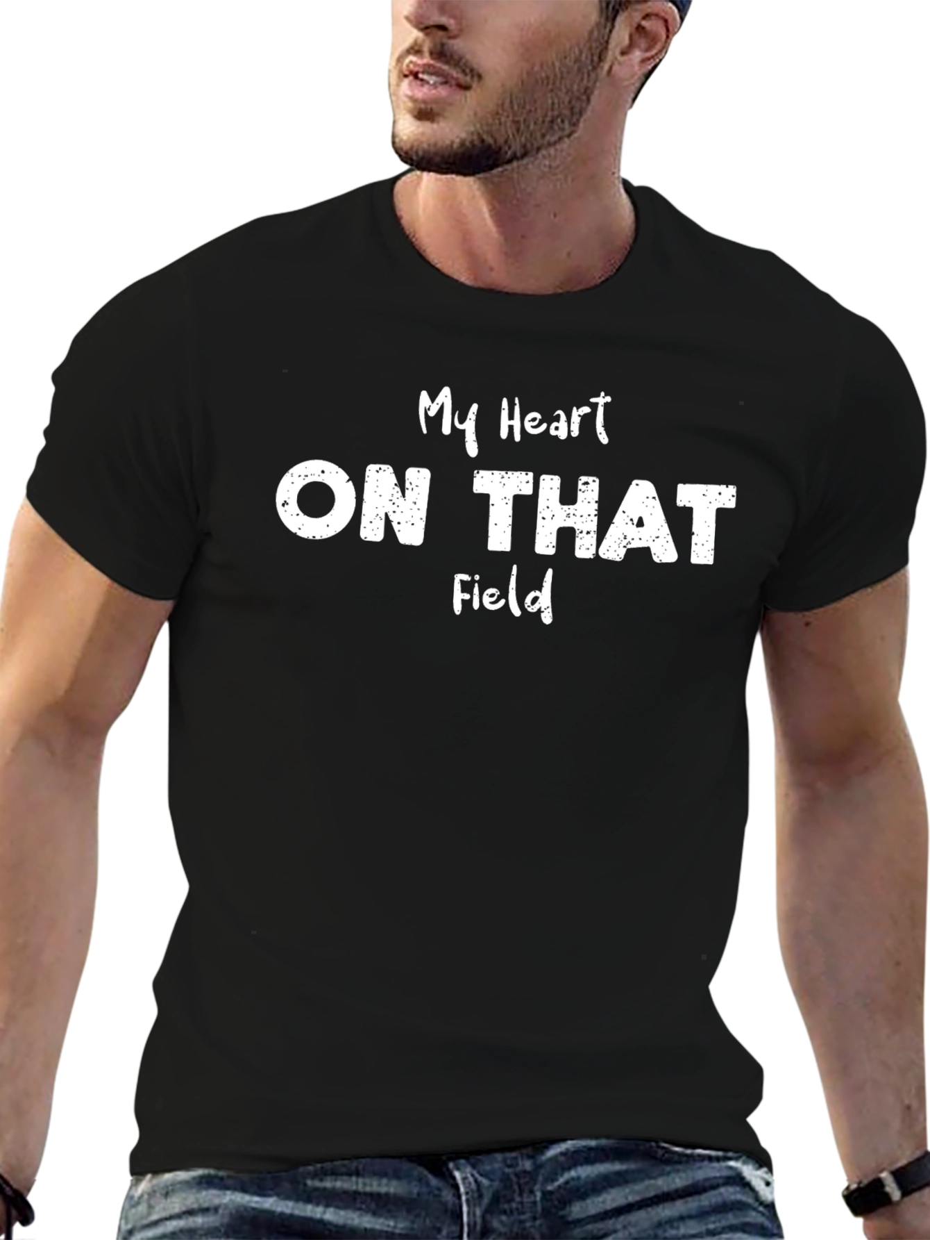 My Heart On That Field Black T-Shirt