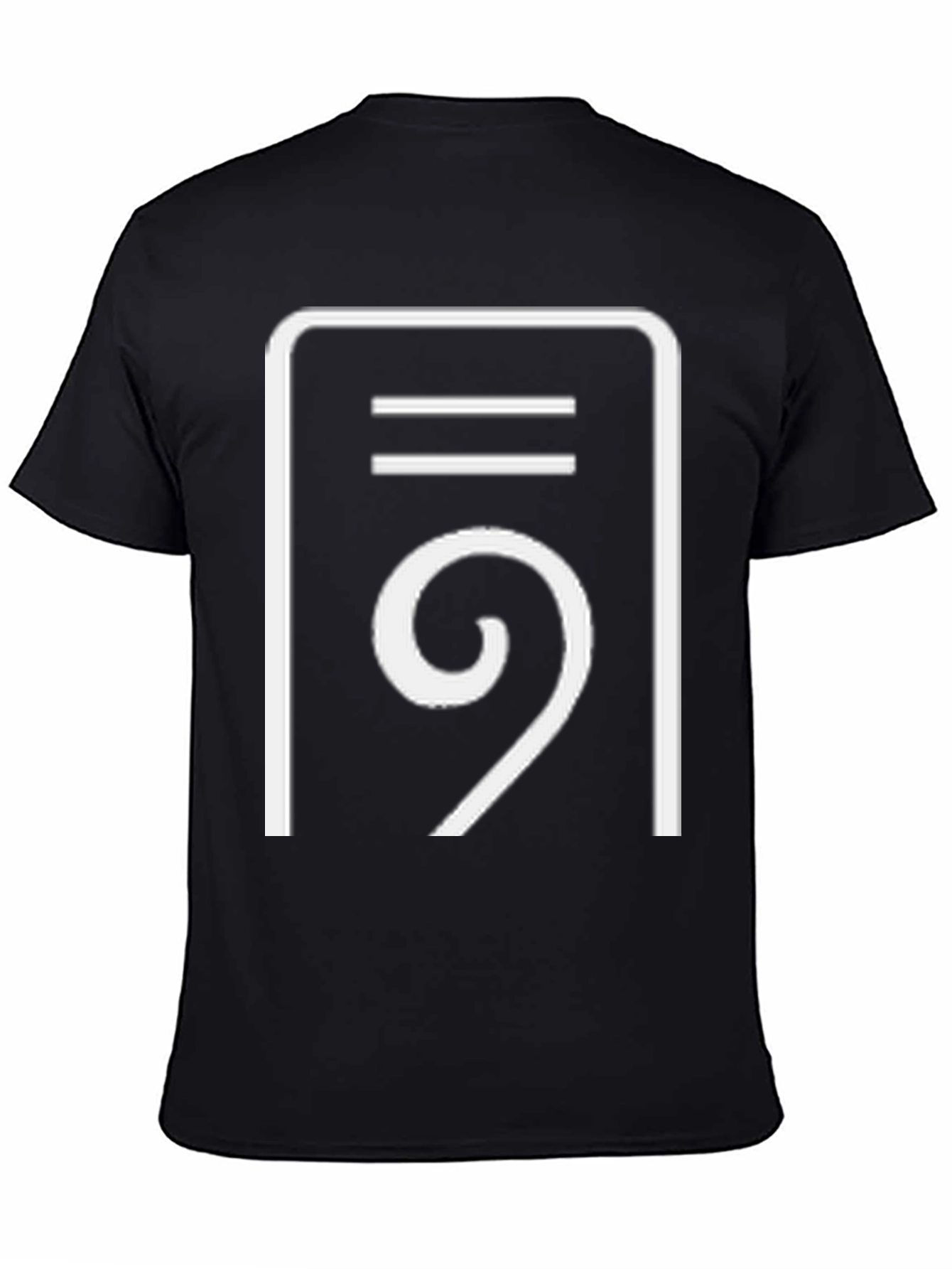Abstract Graphic Print Black Tee