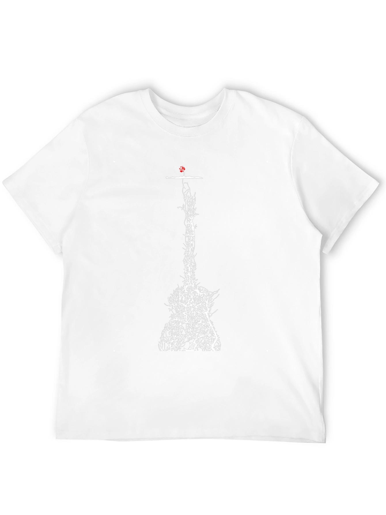 Abstract Tree Guitar Black T-Shirt