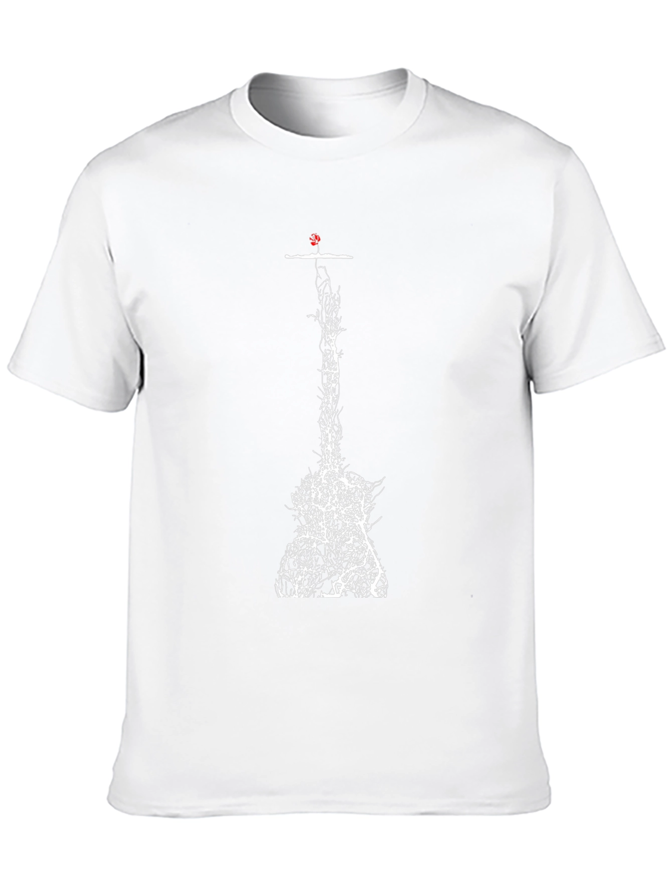 Abstract Tree Guitar Black T-Shirt