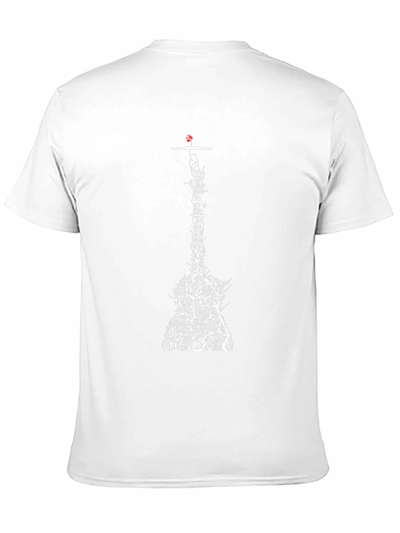 Abstract Tree Guitar Black T-Shirt