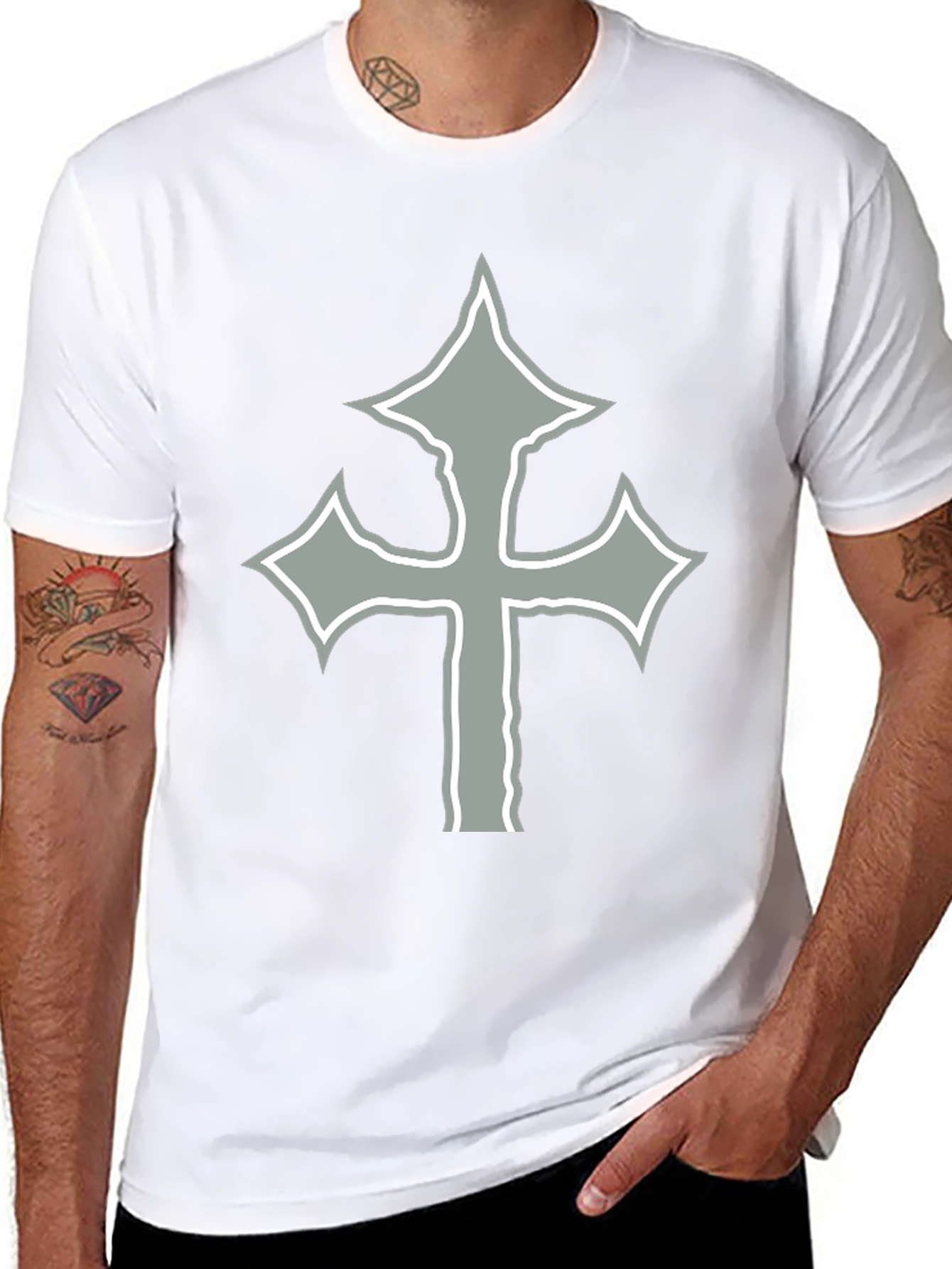 Cross Graphic Black T-Shirt