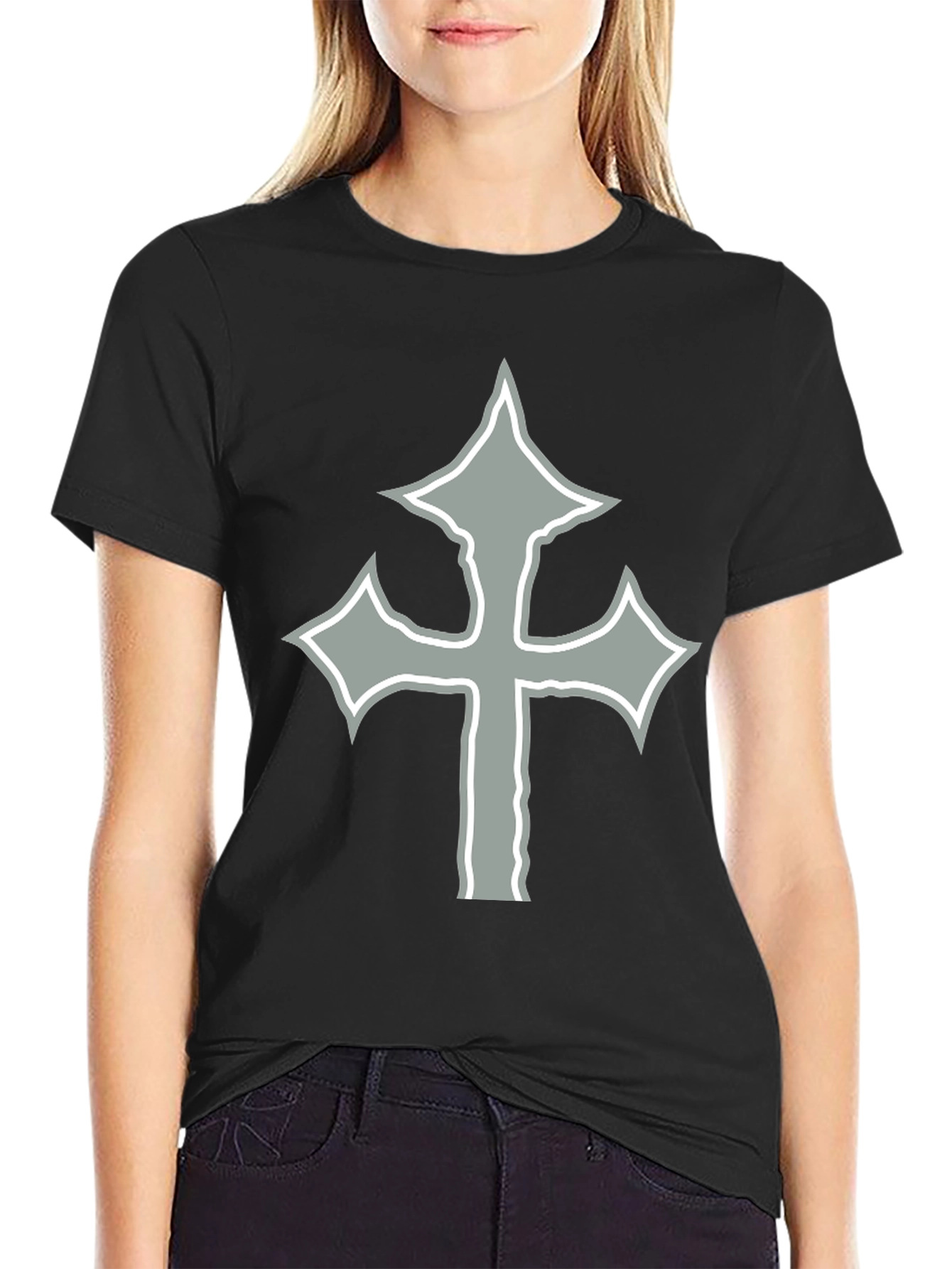 Cross Graphic Black T-Shirt