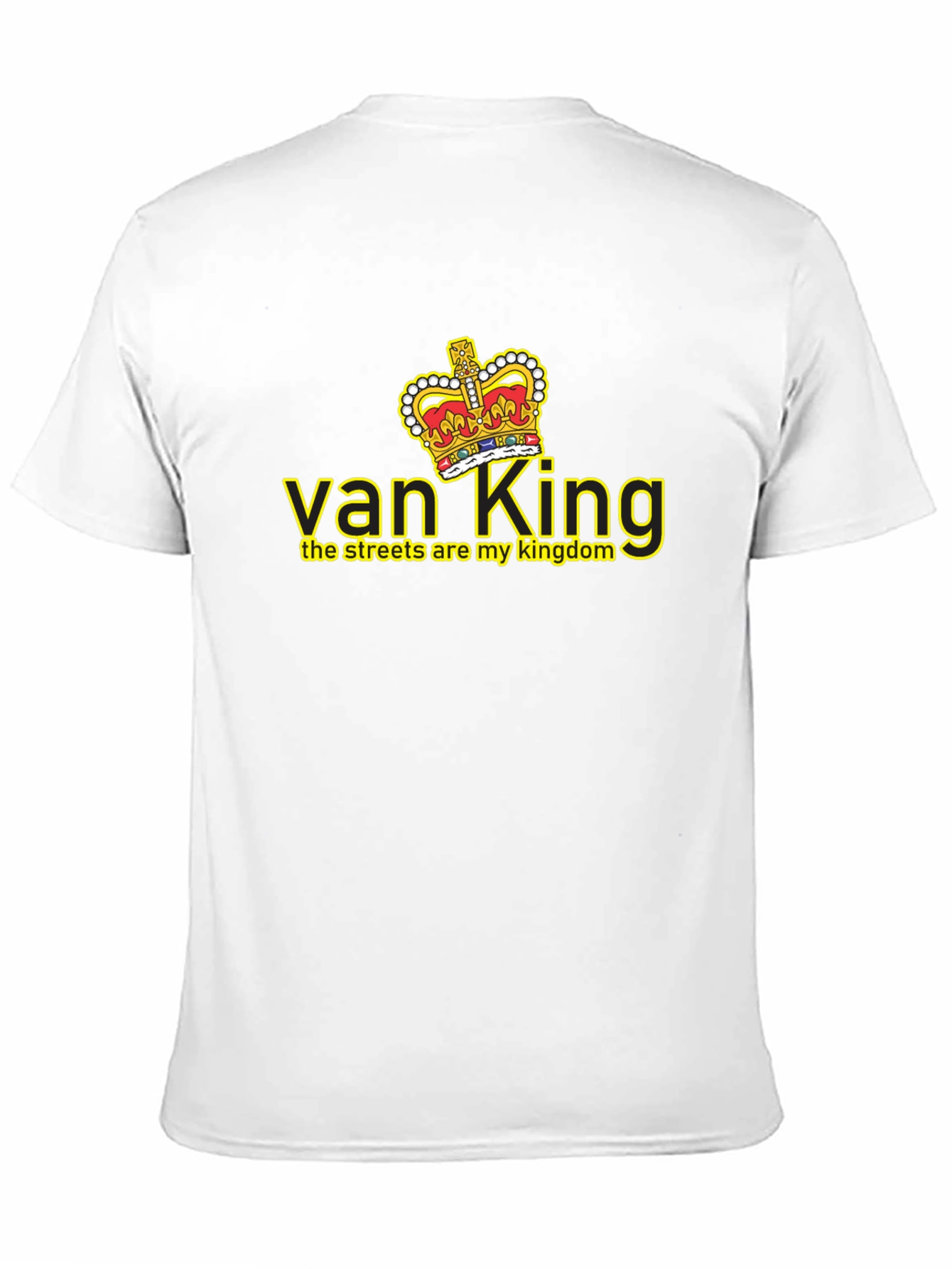 Van King Graphic Tee - Black Crew Neck T-Shirt