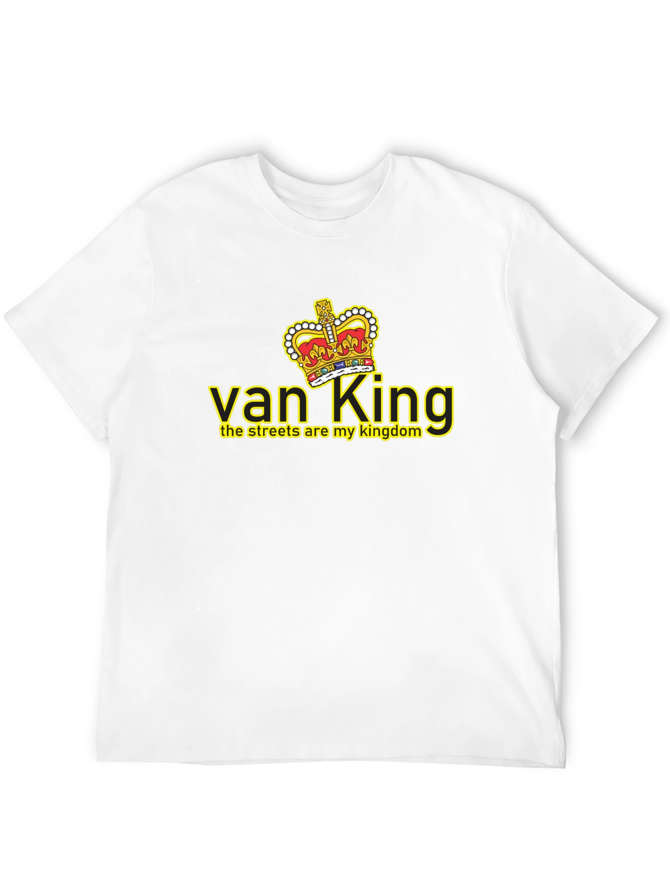 Van King Graphic Tee - Black Crew Neck T-Shirt