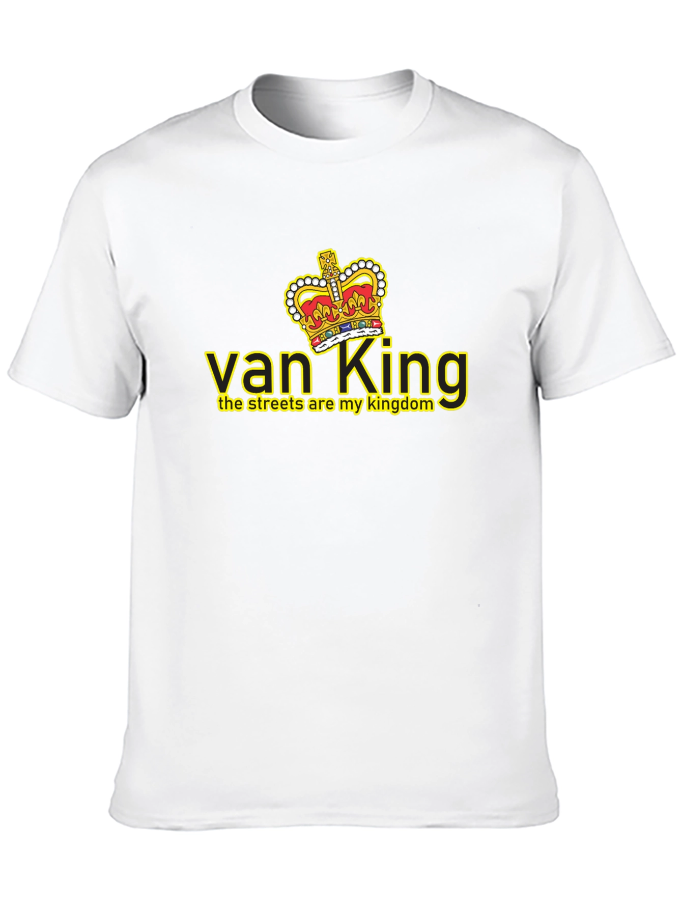 Van King Graphic Tee - Black Crew Neck T-Shirt