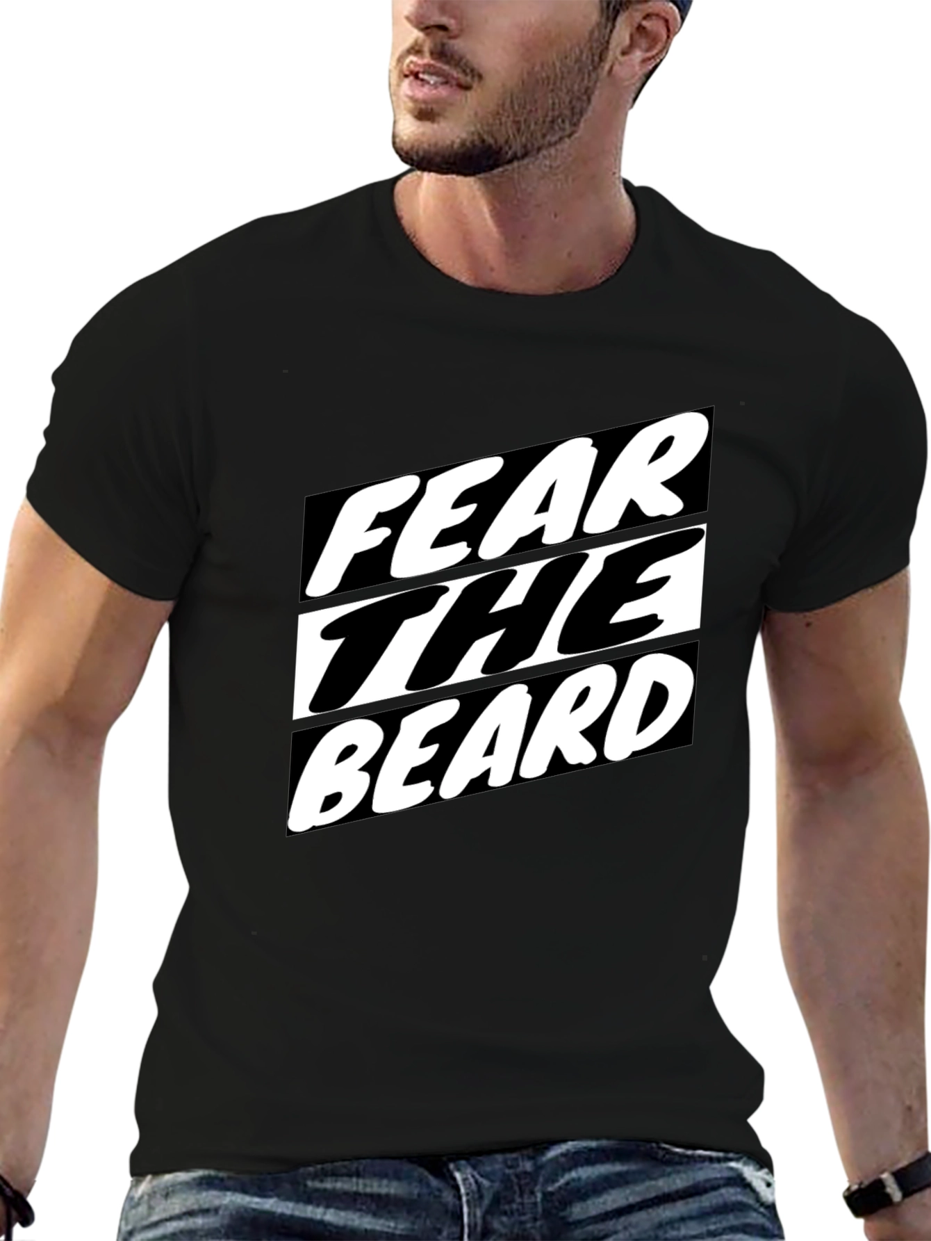 Fear the Beard T-Shirt - Black Graphic Tee