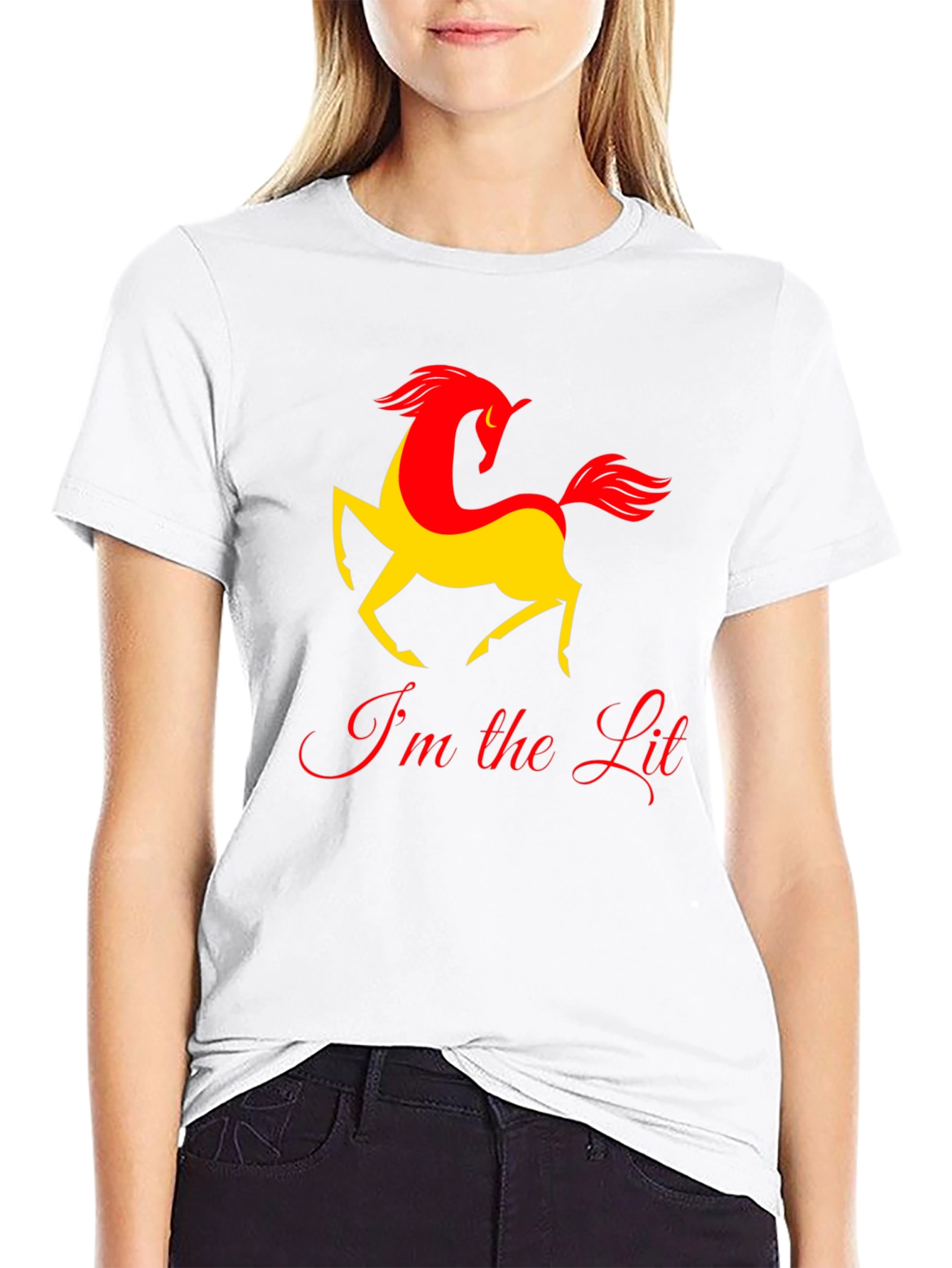Im the Lit Horse Graphic T-Shirt - Black