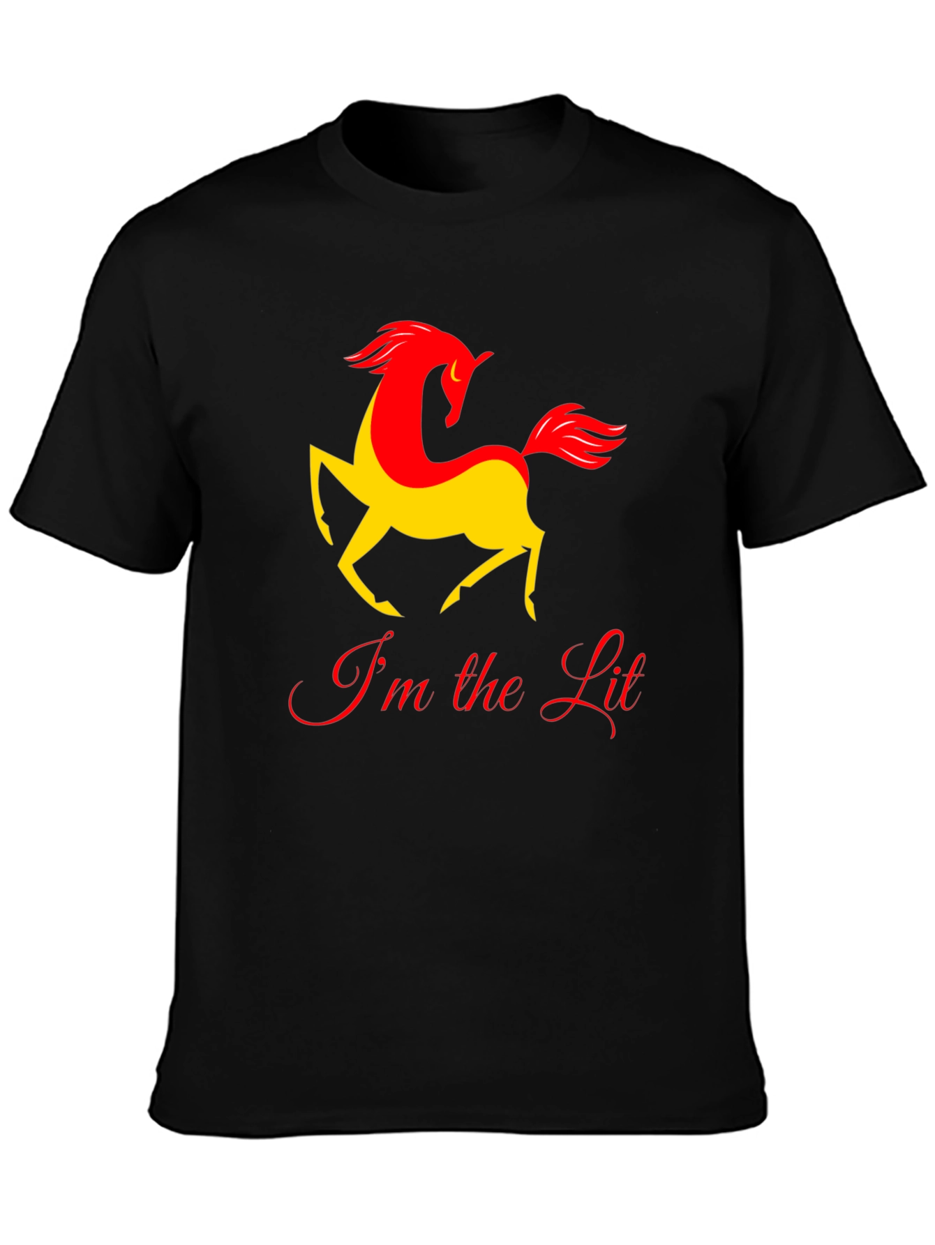 Im the Lit Horse Graphic T-Shirt - Black
