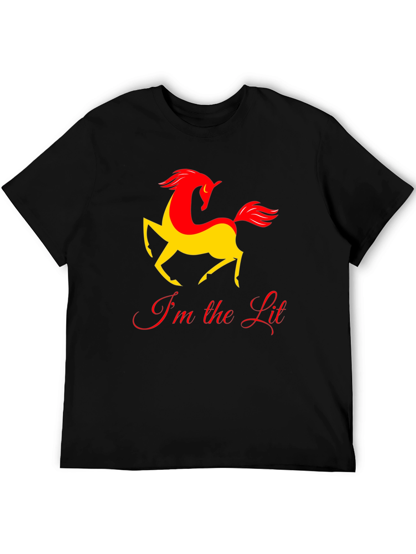 Im the Lit Horse Graphic T-Shirt - Black