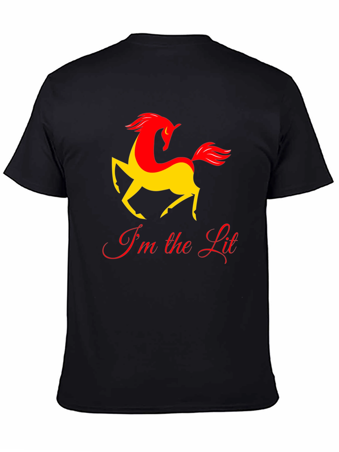 Im the Lit Horse Graphic T-Shirt - Black