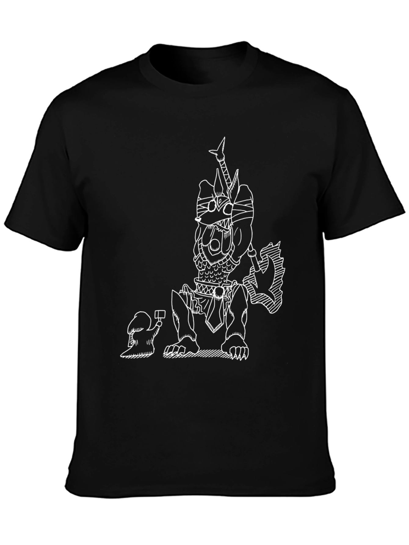 Unique Graphic Tee - Dog Warrior Design