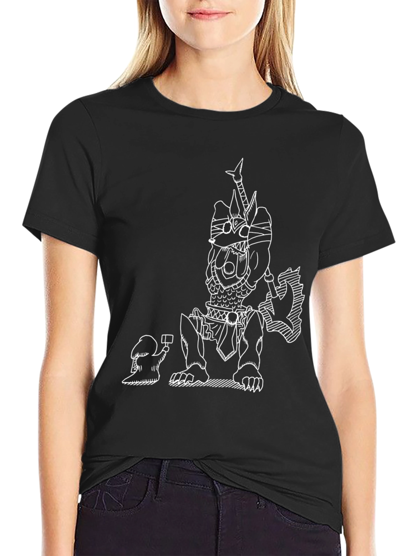 Unique Graphic Tee - Dog Warrior Design