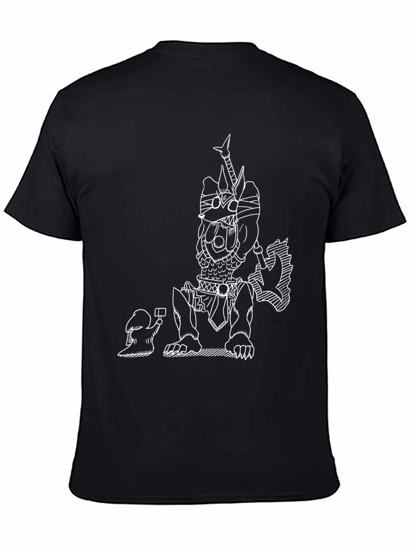 Unique Graphic Tee - Dog Warrior Design