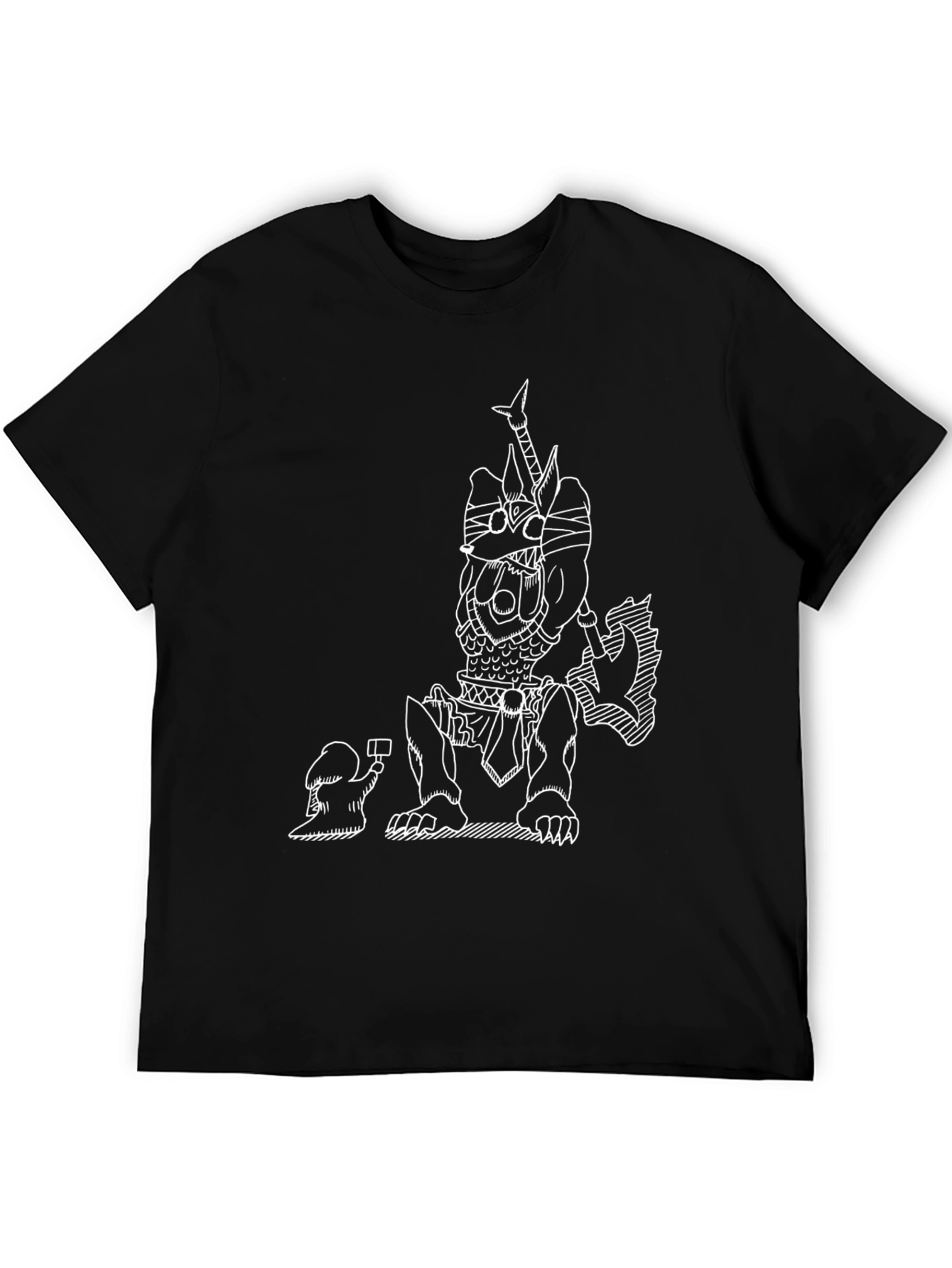 Unique Graphic Tee - Dog Warrior Design