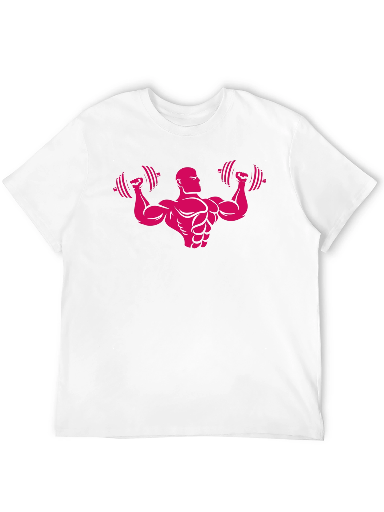Mens Black Graphic Tee - Bodybuilder Design