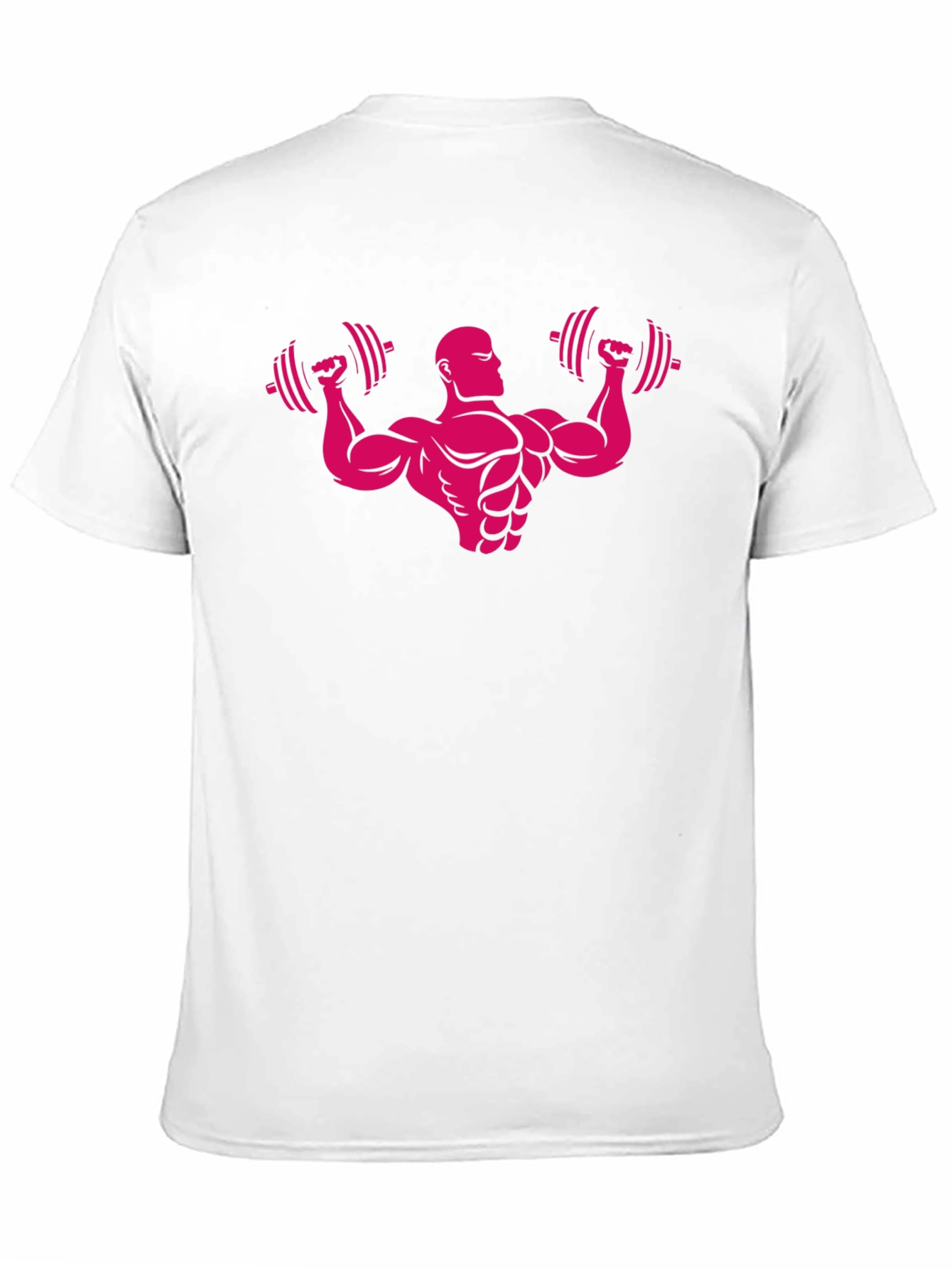 Mens Black Graphic Tee - Bodybuilder Design