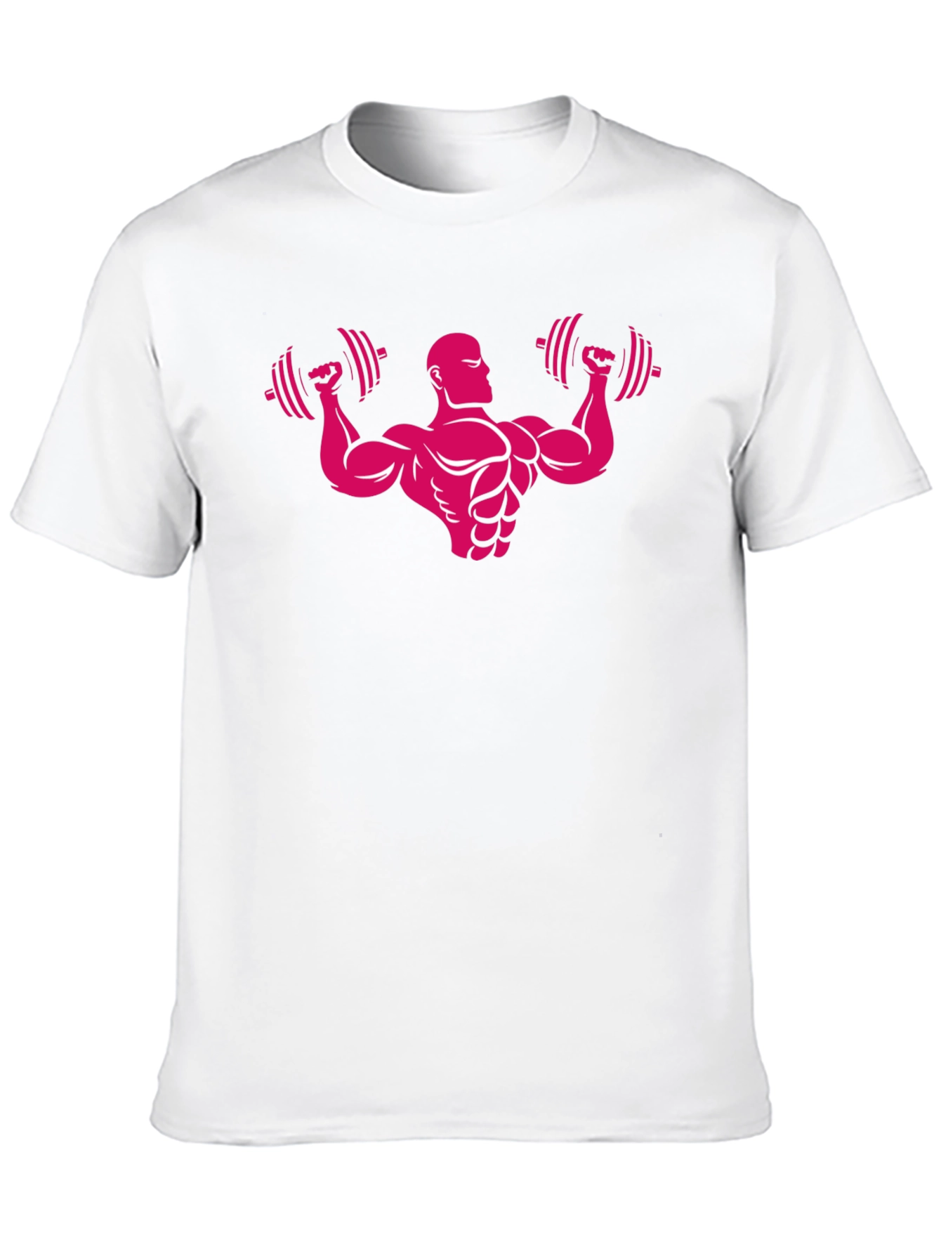 Mens Black Graphic Tee - Bodybuilder Design