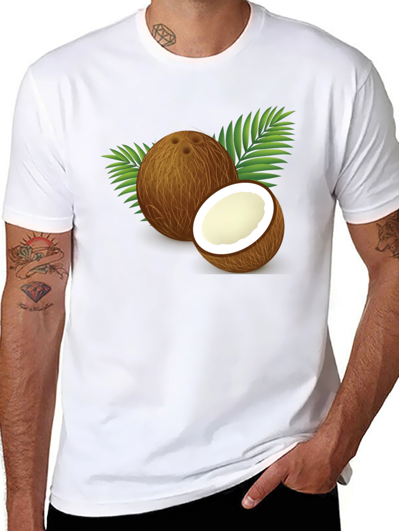 Coconut Graphic Tee - Tropical Summer Vibes