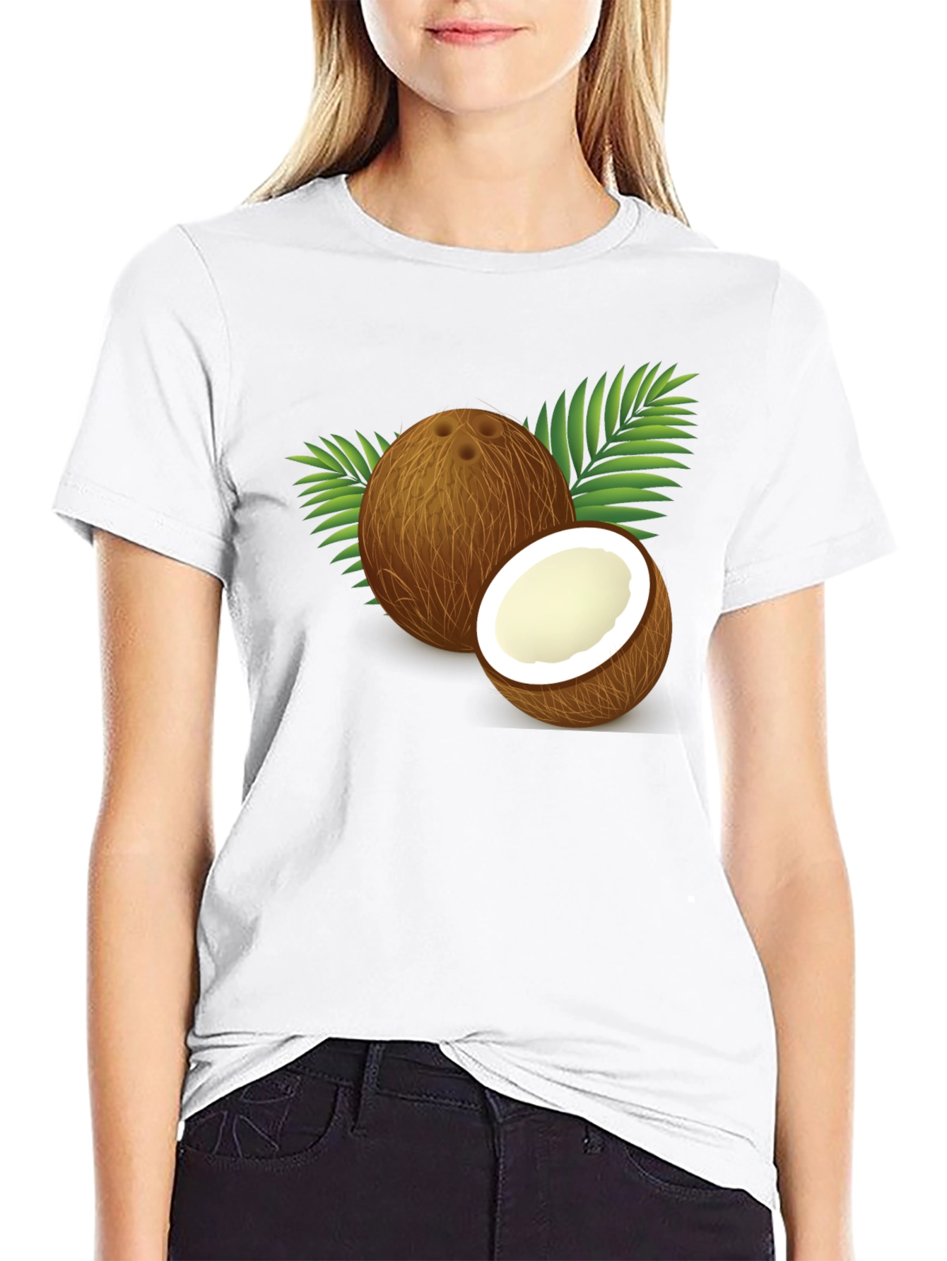 Coconut Graphic Tee - Tropical Summer Vibes
