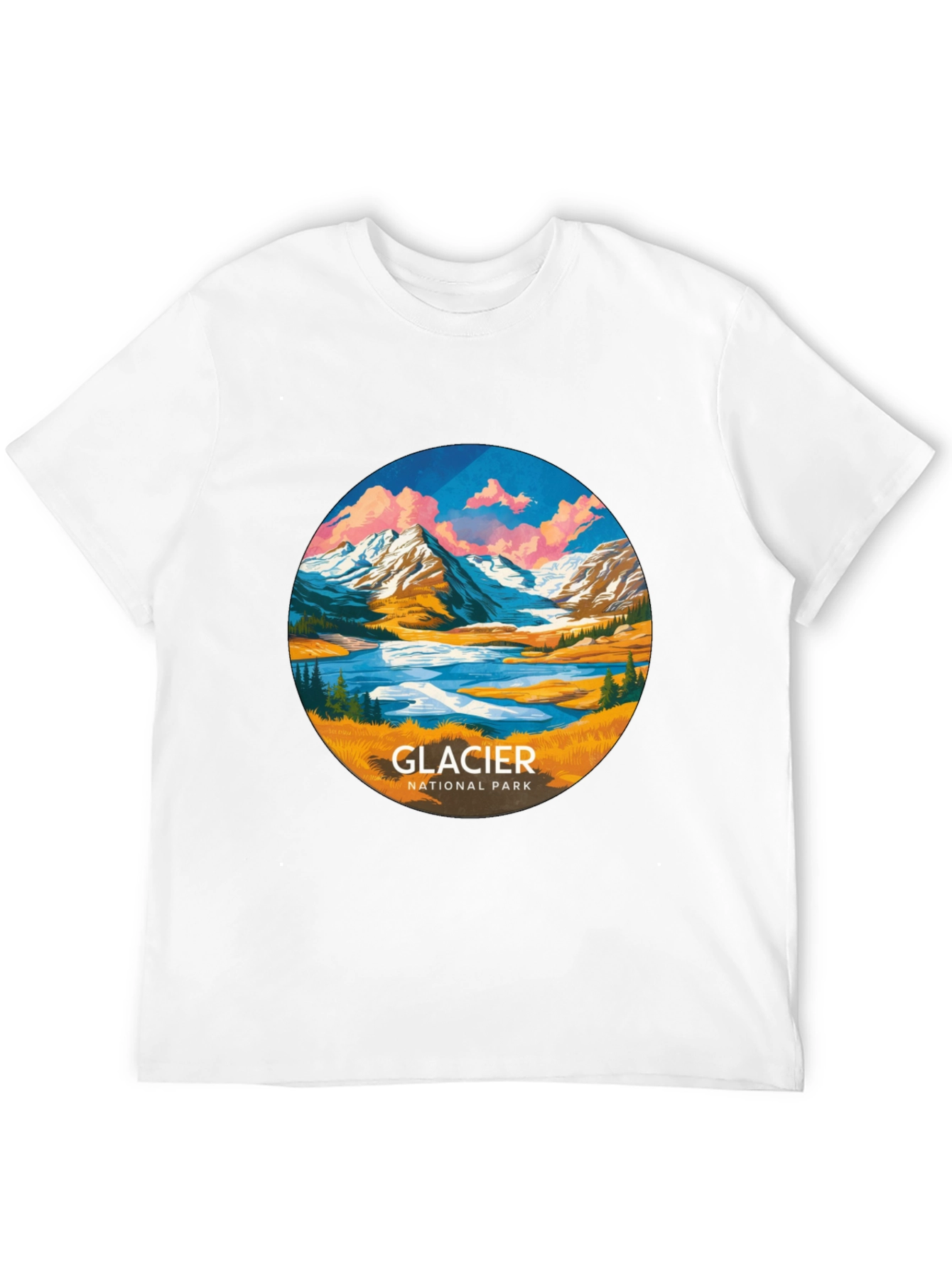 Glacier National Park T-Shirt - Black Cotton Tee