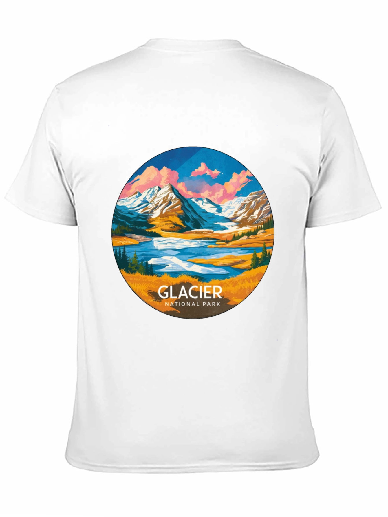 Glacier National Park T-Shirt - Black Cotton Tee
