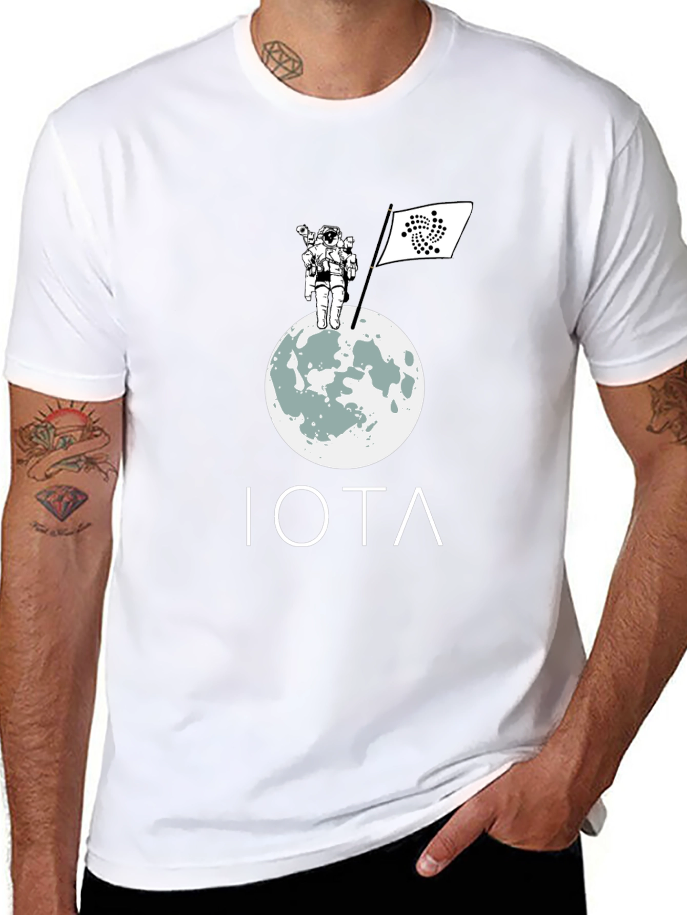 IOTA Moon Landing T-Shirt - Crypto Astronaut Tee