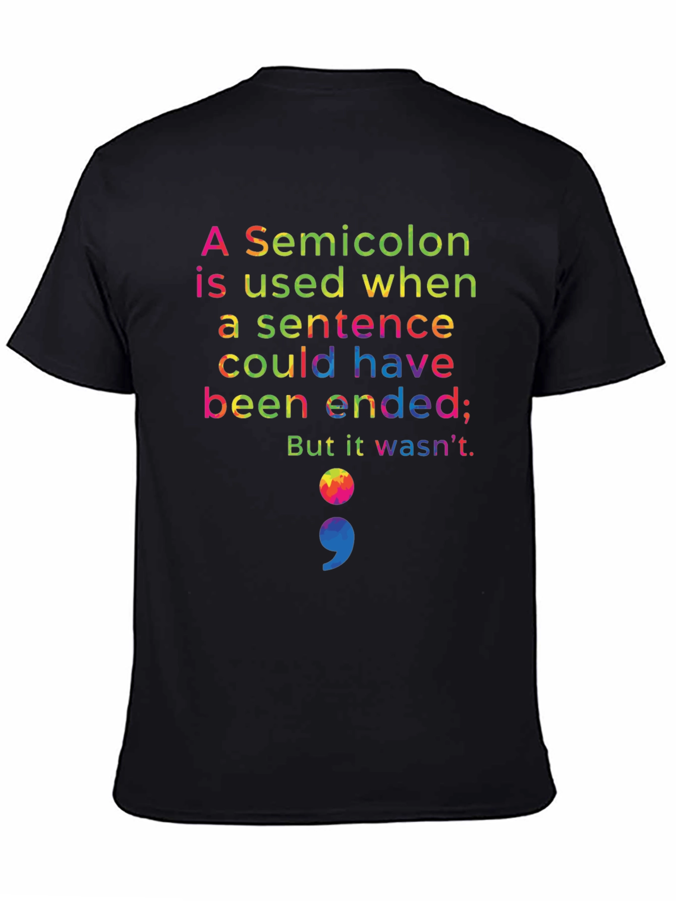 Semicolon Mental Health Awareness Graphic Tee