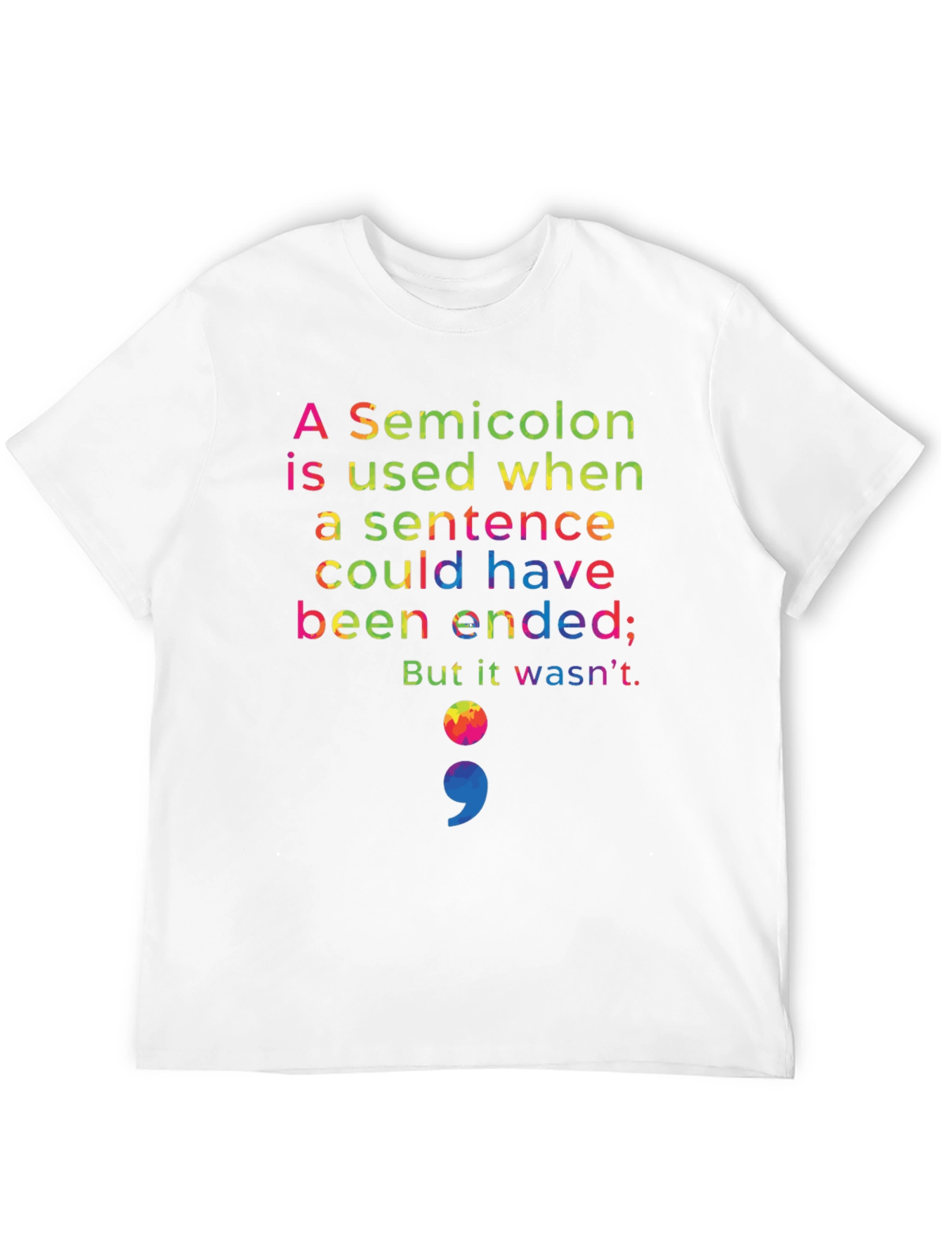 Semicolon Mental Health Awareness Graphic Tee
