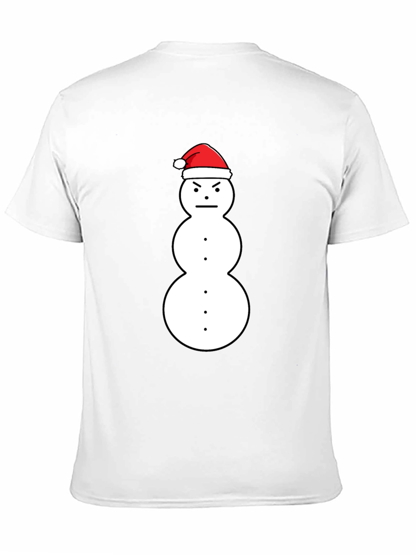 Grumpy Snowman Santa Hat Graphic Tee
