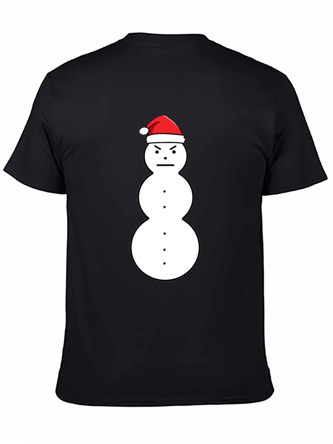 Grumpy Snowman Santa Hat Graphic Tee