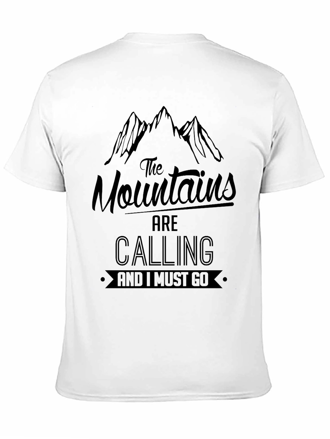 Mountains are Calling Graphic Tee - Black