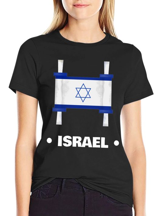 Israel Flag Scroll Graphic T-Shirt