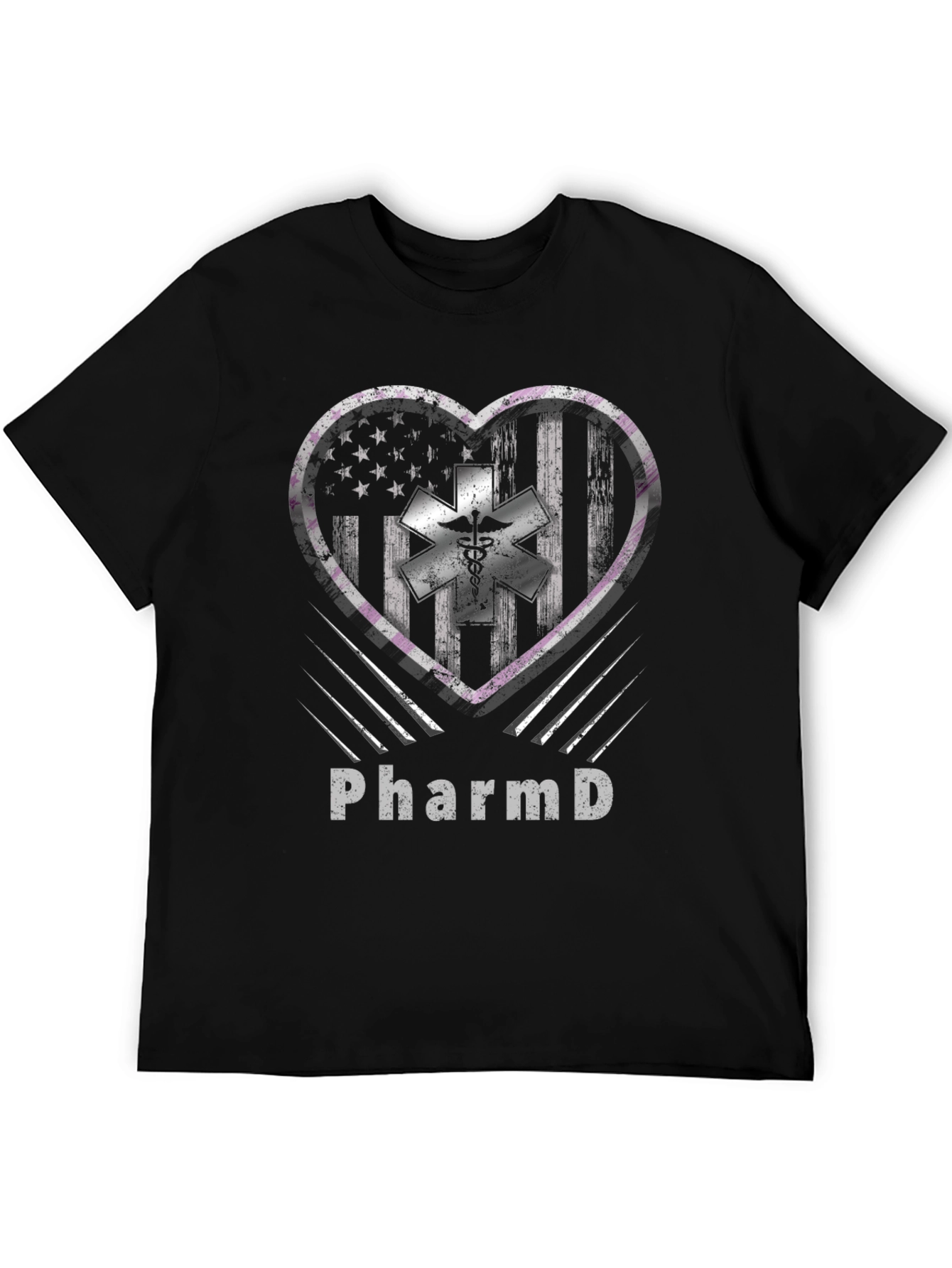 PharmD American Flag Heart T-Shirt