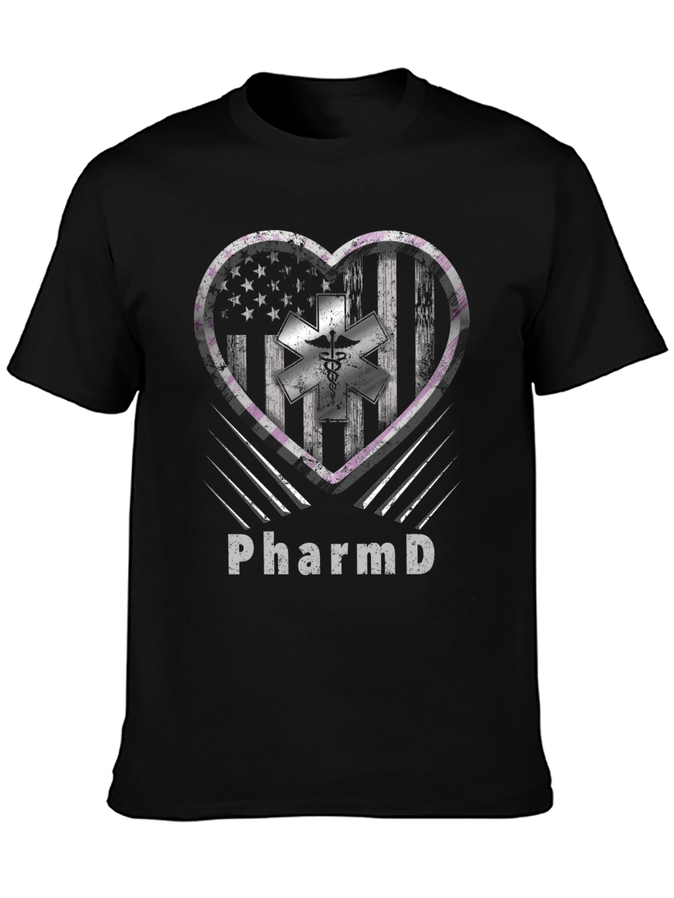 PharmD American Flag Heart T-Shirt