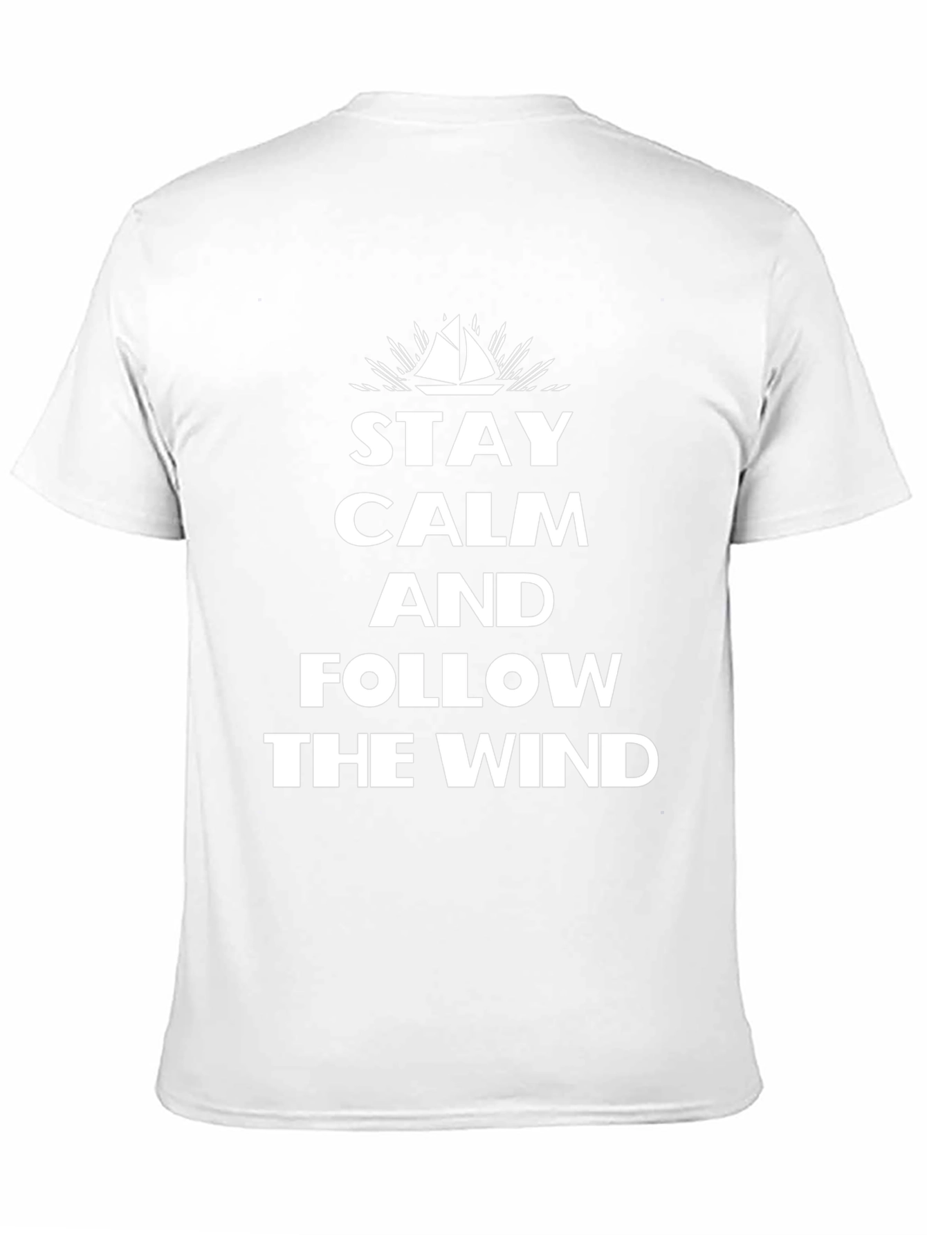 Stay Calm and Follow The Wind Black Graphic Tee
