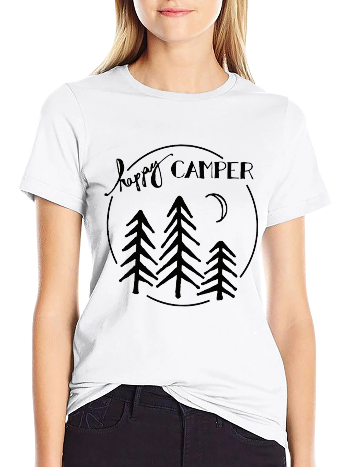 Happy Camper Graphic Tee - Outdoors Adventure Shirt