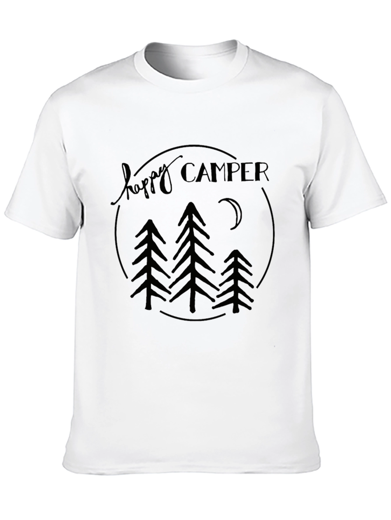 Happy Camper Graphic Tee - Outdoors Adventure Shirt